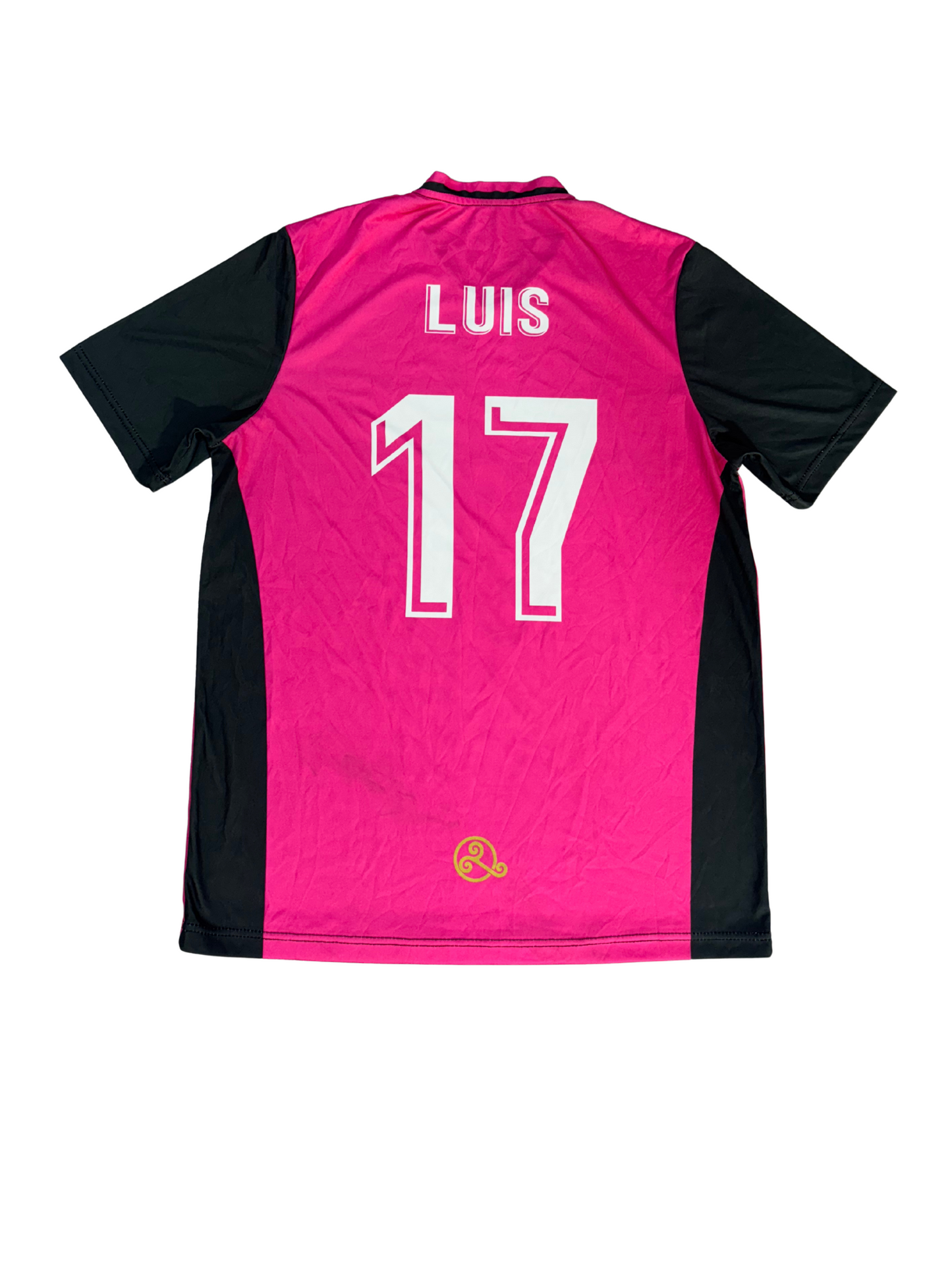 MK Futsal Club Custom "LUIS 17" – Pink & Black Cross Jersey - L