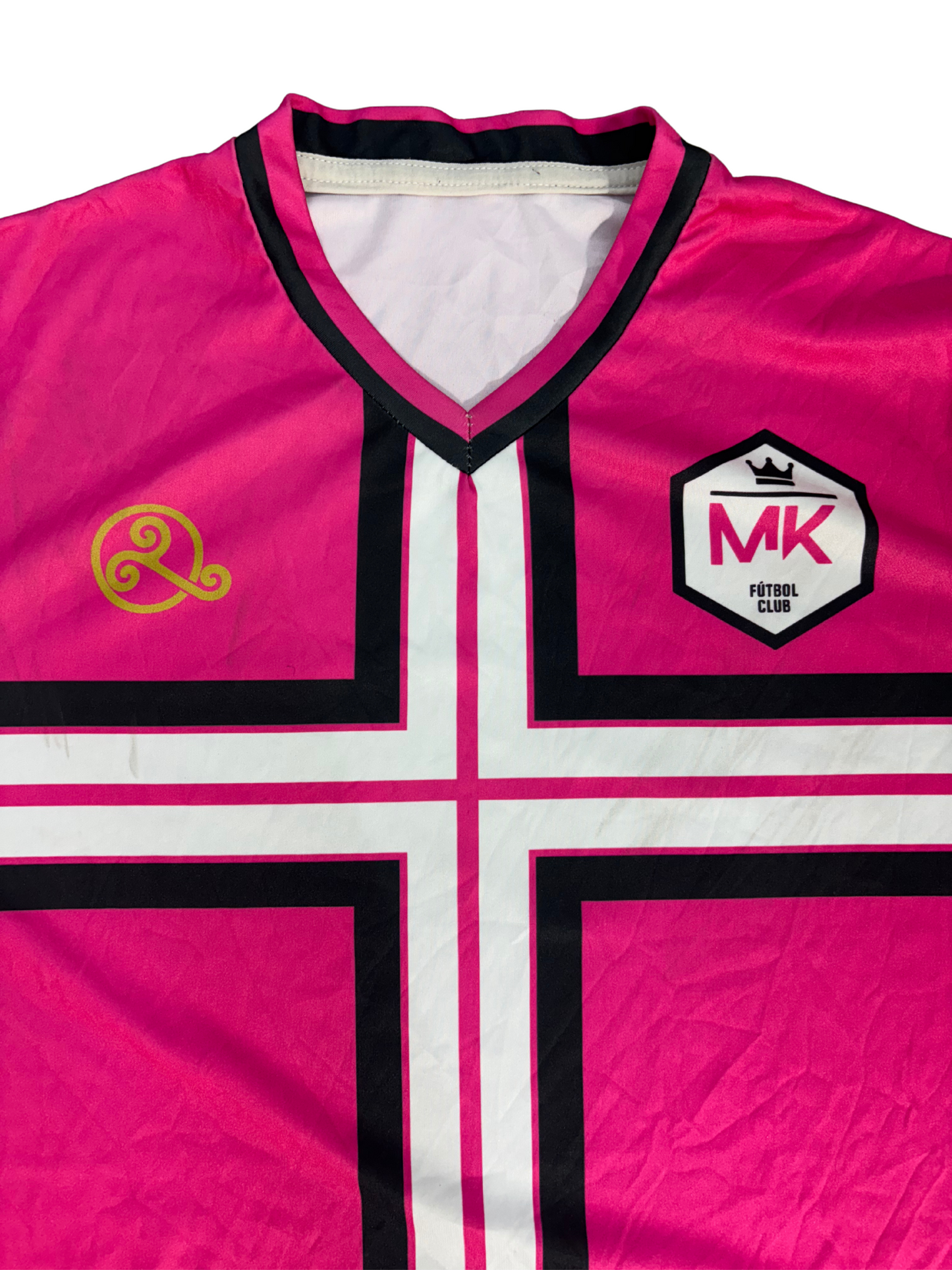 MK Futsal Club Custom "LUIS 17" – Pink & Black Cross Jersey - L