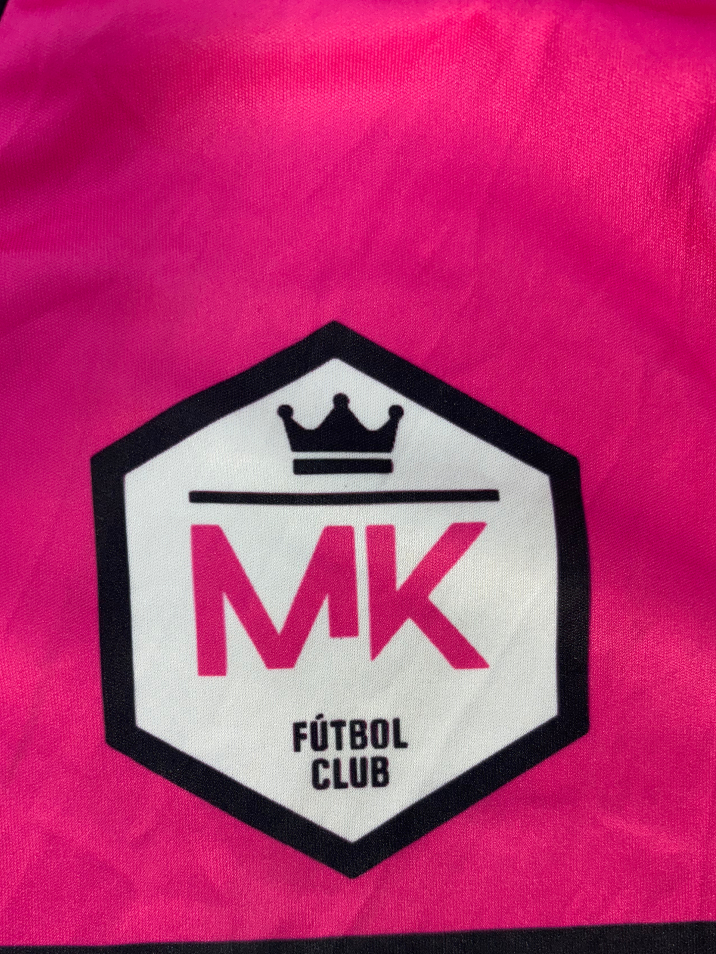 MK Futsal Club Custom "LUIS 17" – Pink & Black Cross Jersey - L