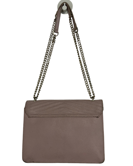 Ted Baker London Mauve Pebbled Quilted Flap Chain Shoulder Bag