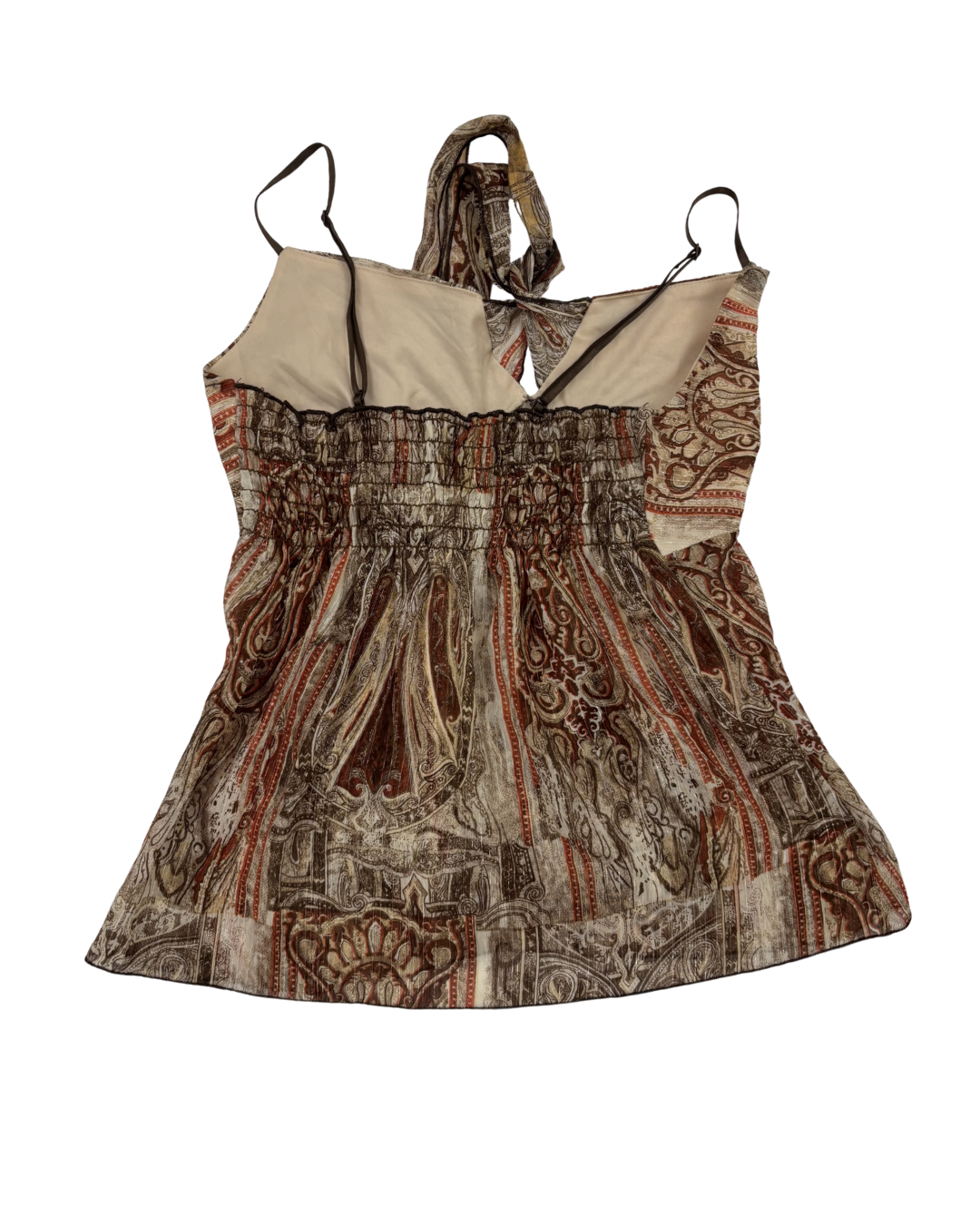 Newport Boho Y2K Metallic Paisley Print Cami Top - XXS