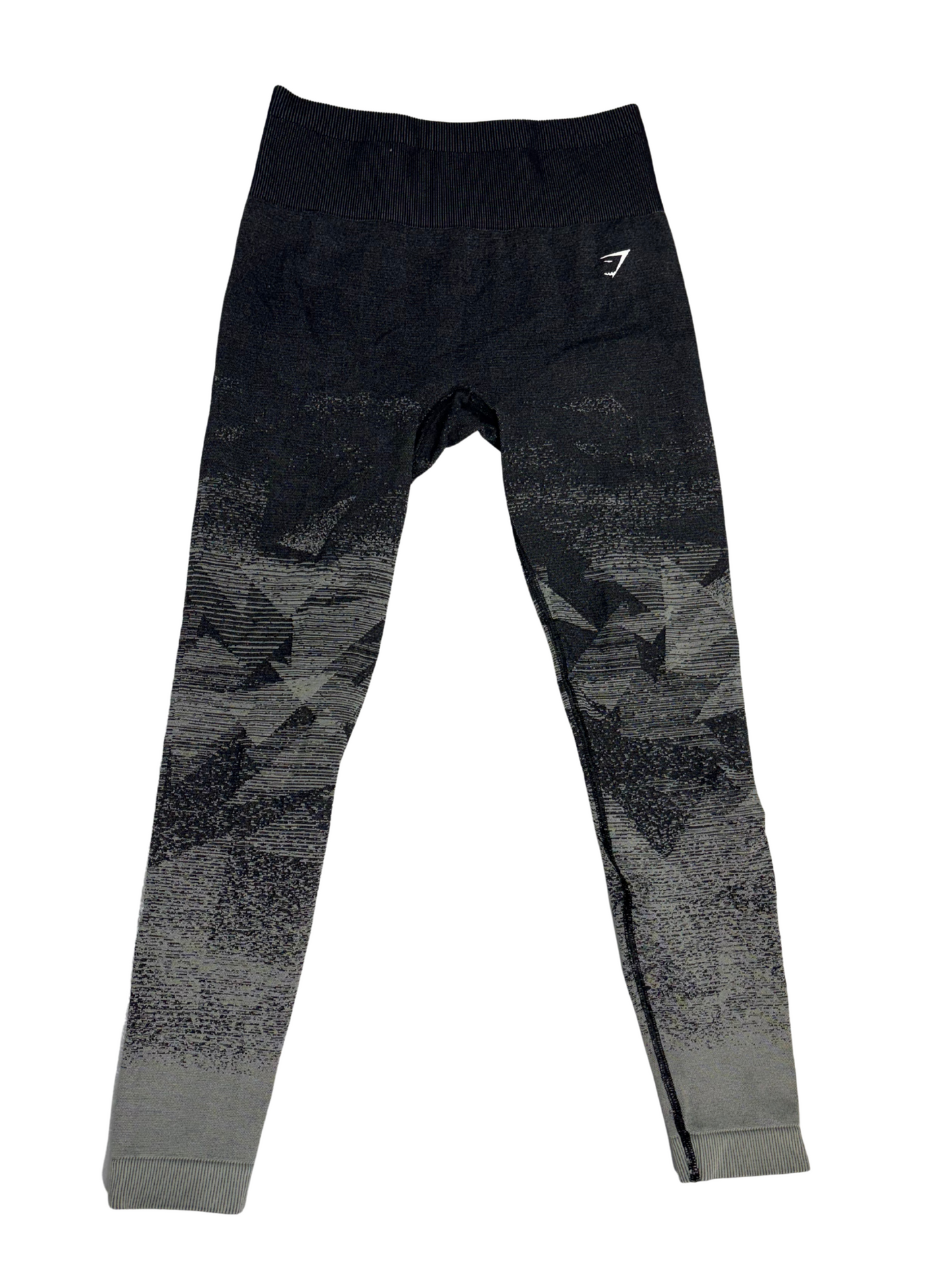 Gymshark Leggings Adapt Seamless High Rise Black Gray Gradient Geo - XS