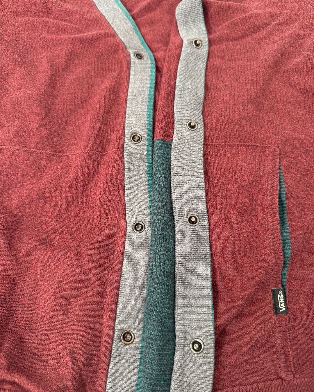 Vans Red Clip-Button Cardigan - S