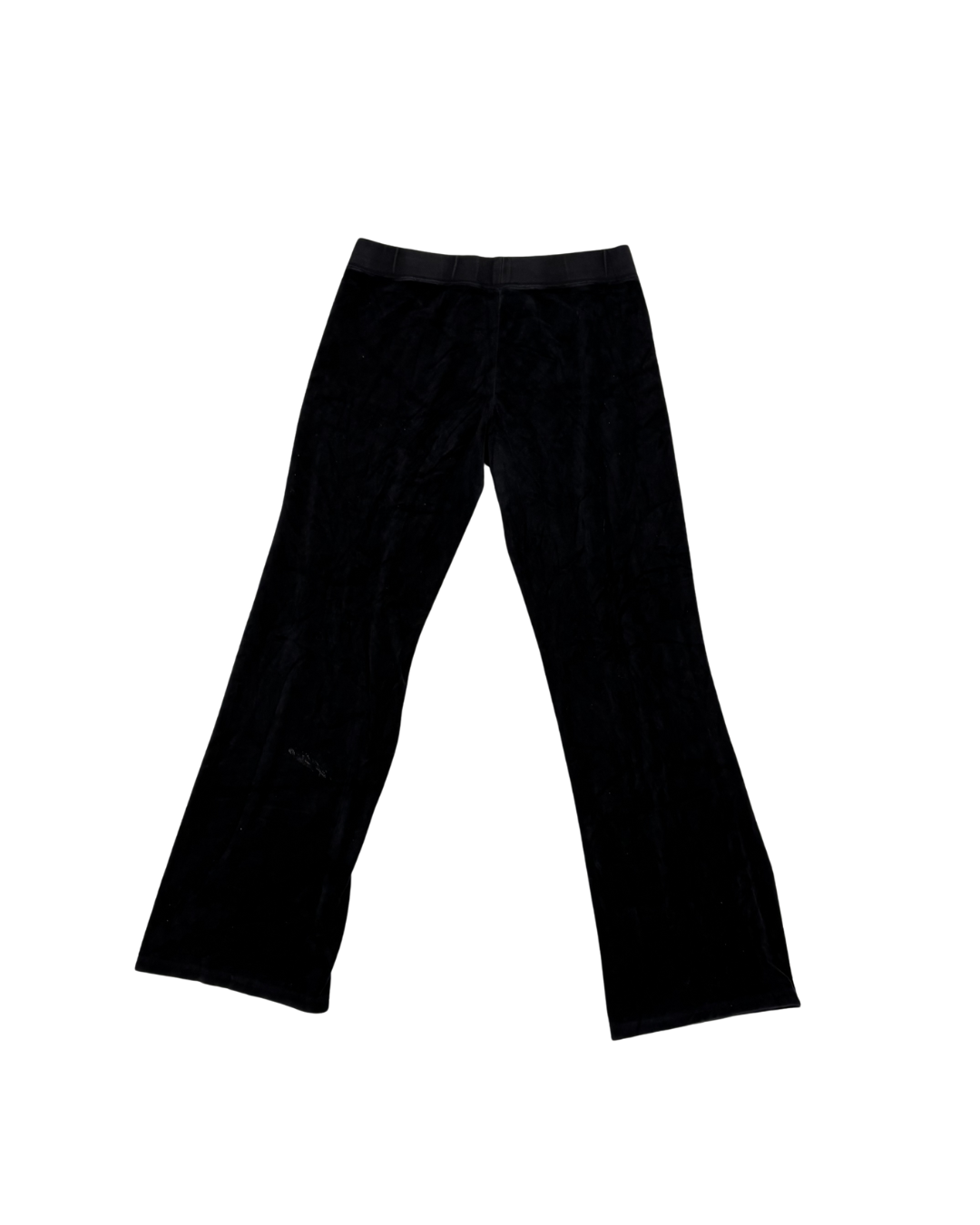 Juicy Couture Velour Rhinestone Crown Black Tracksuit Pants - L | Waist: 30"