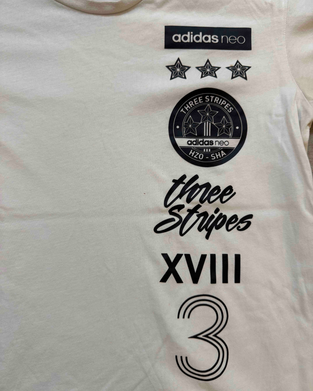 Adidas Neo Three Stripes Graphic White T-Shirt - S