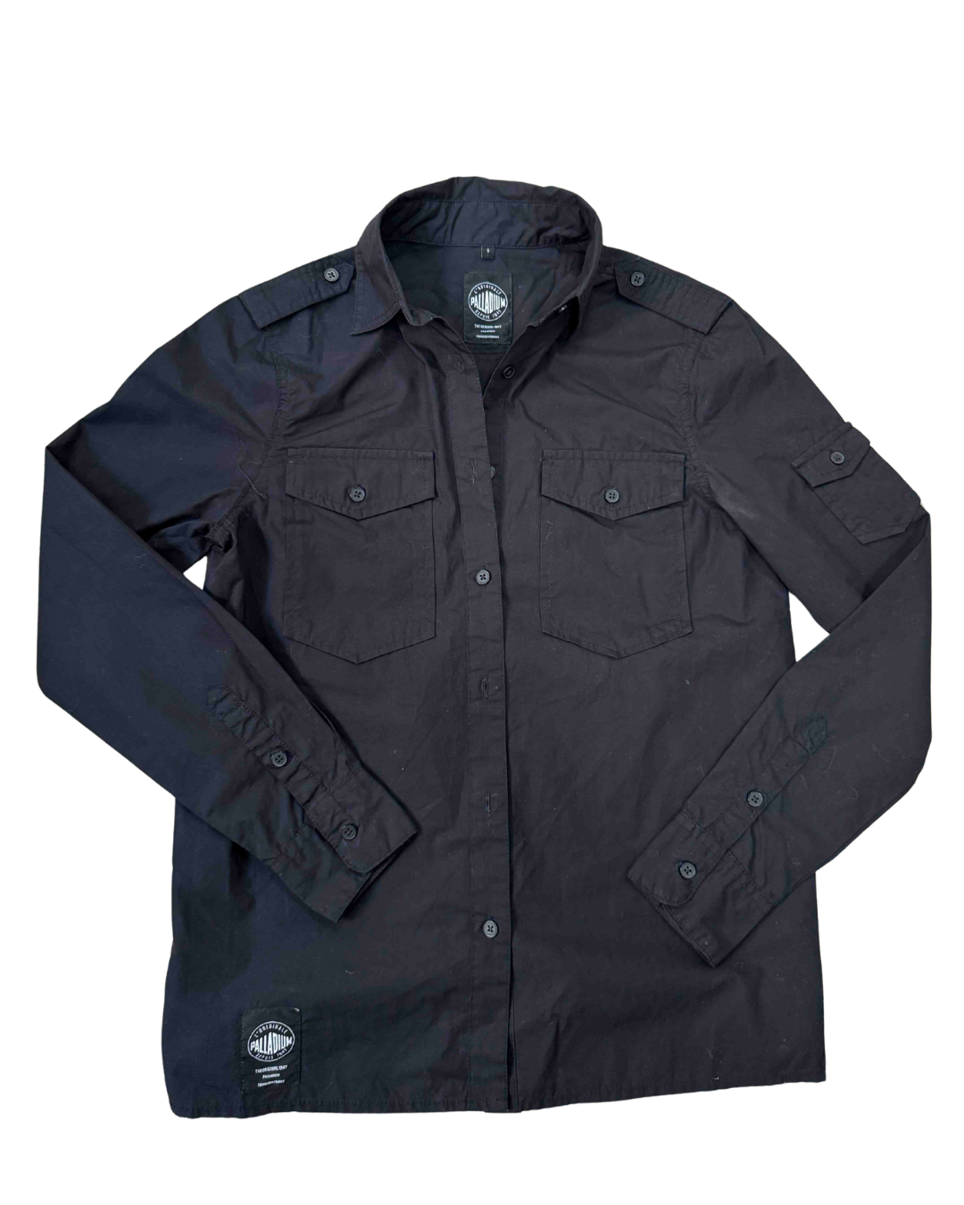 Palladium Utility Military Black Long-Sleeve Button-Up Shirt - XS