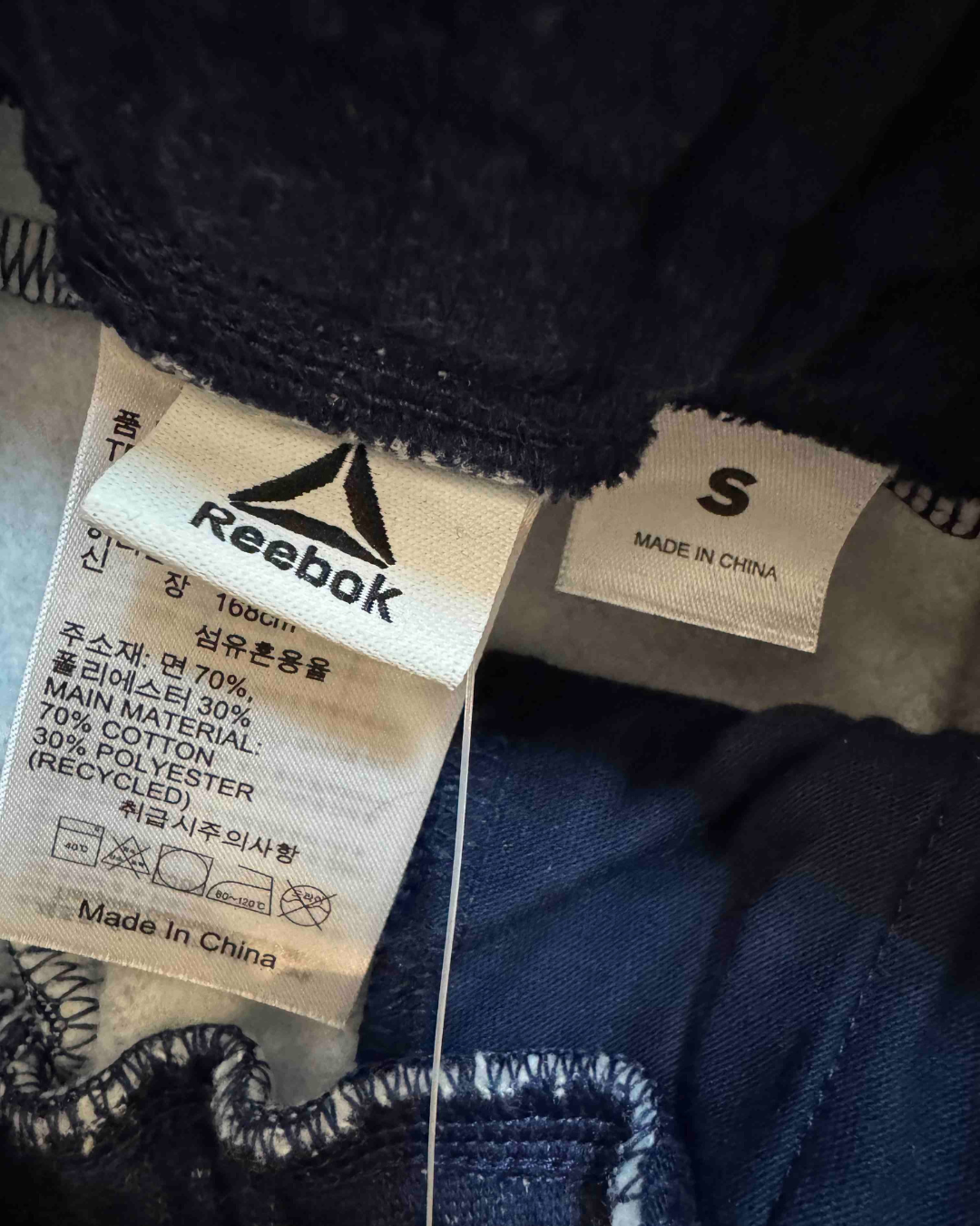 Reebok Essential Navy Blue Fleece Joggers - XS | Waist: 28" | With Tags