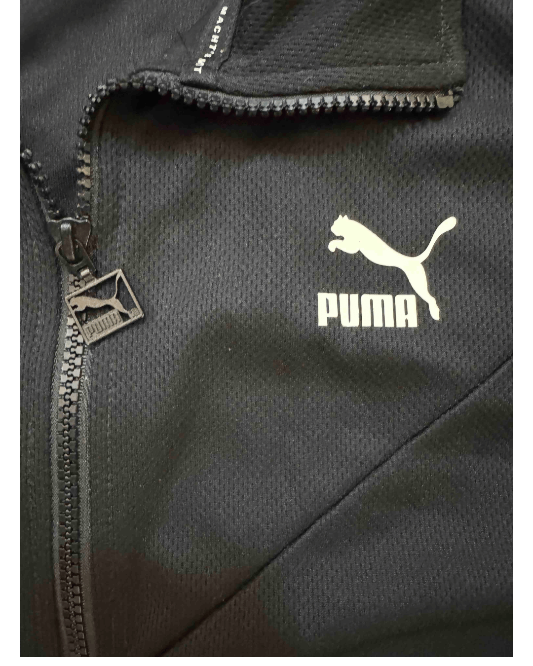 Puma Black & White Stripe Track Jacket - M