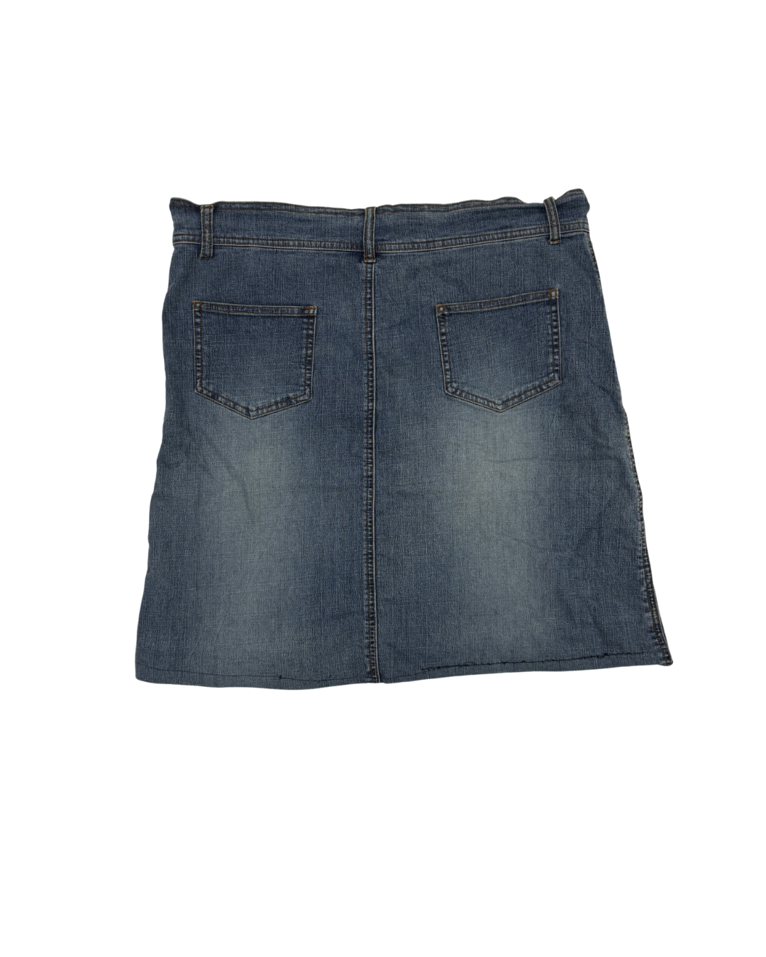 Supre Medium Wash Panelled Denim Mini Skirt - XL | Waist: 34"