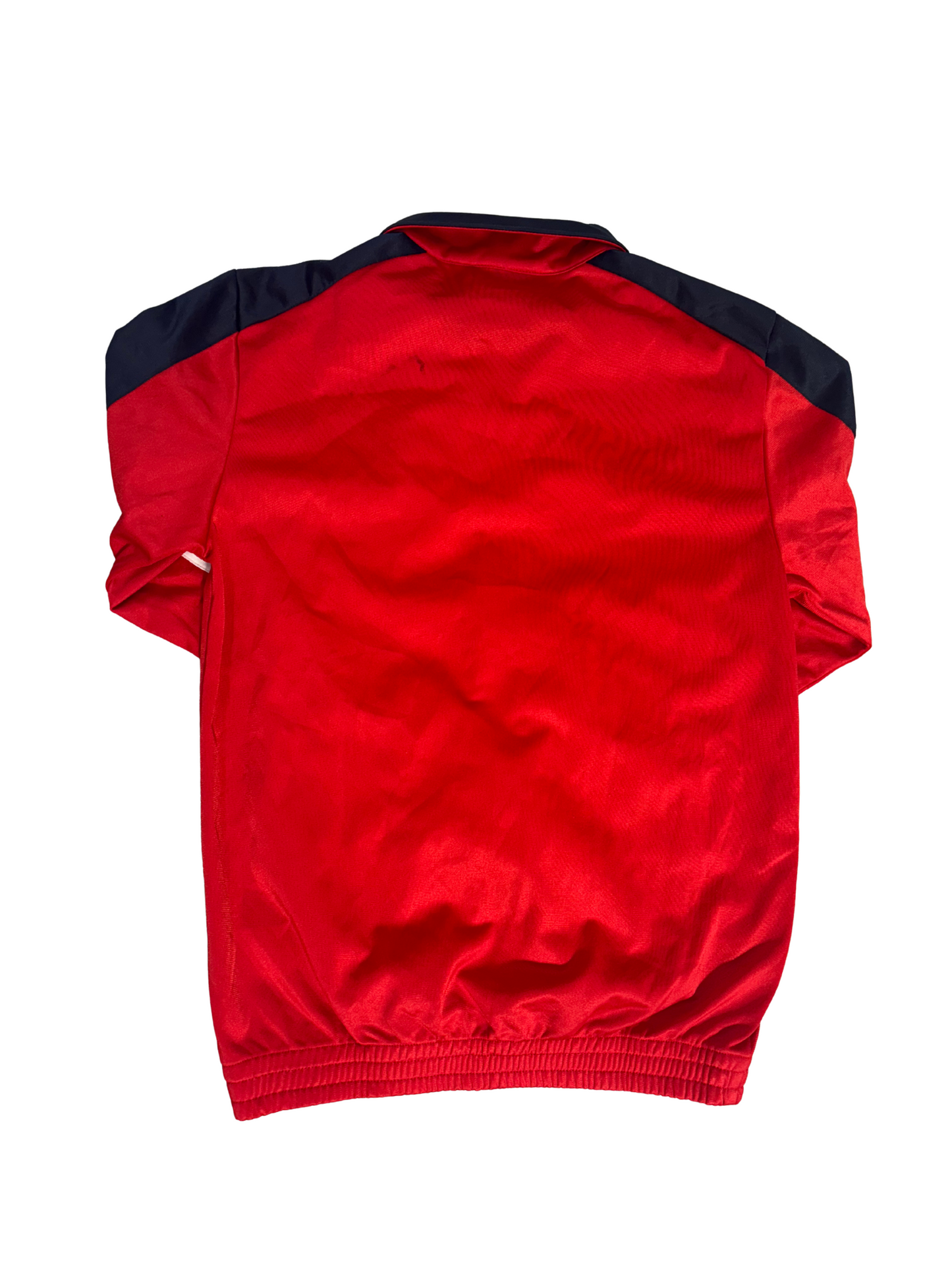 Umbro Retro Red Track Jacket with Chevron Panels - XS