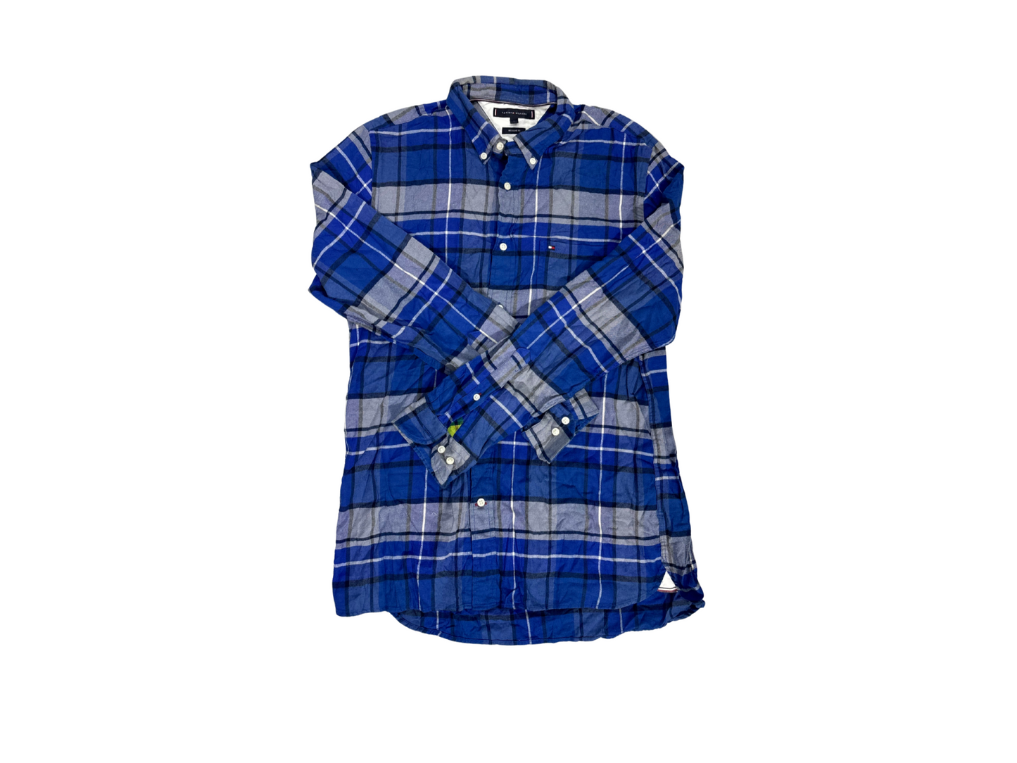 Tommy Hilfiger Regular Fit Brushed Check Dark Blue Shirt - M