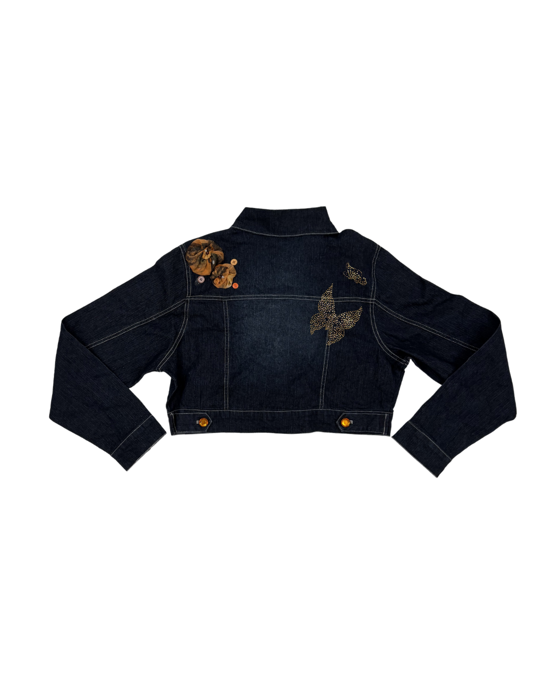 Know Who You Are with Butterfly Rhinestones Denim Jacket - M