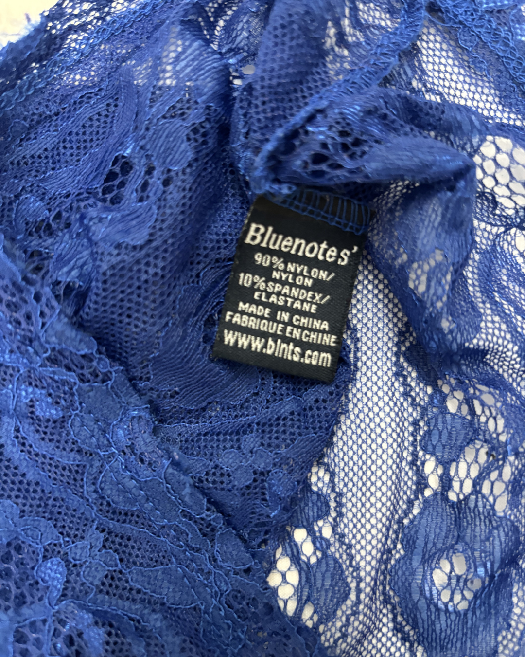 Bluenotes Sheer Blue Floral Lace Cami - XXS