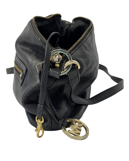 Michael Kors Black Pebbled Leather Small Crossbody Bag