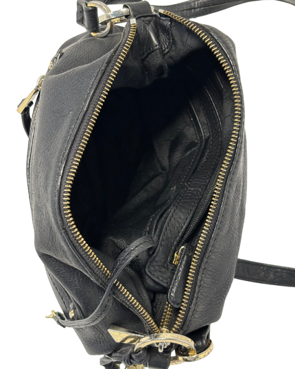 Michael Kors Black Pebbled Leather Small Crossbody Bag