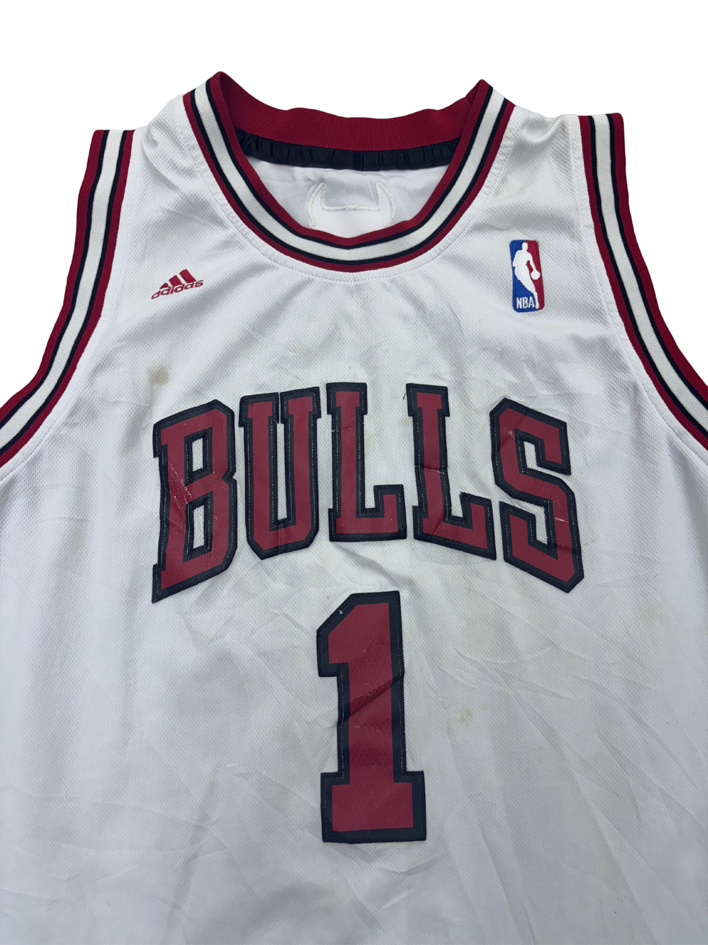 Derrick Rose #1 Chicago Bulls White Adidas NBA Jersey - L