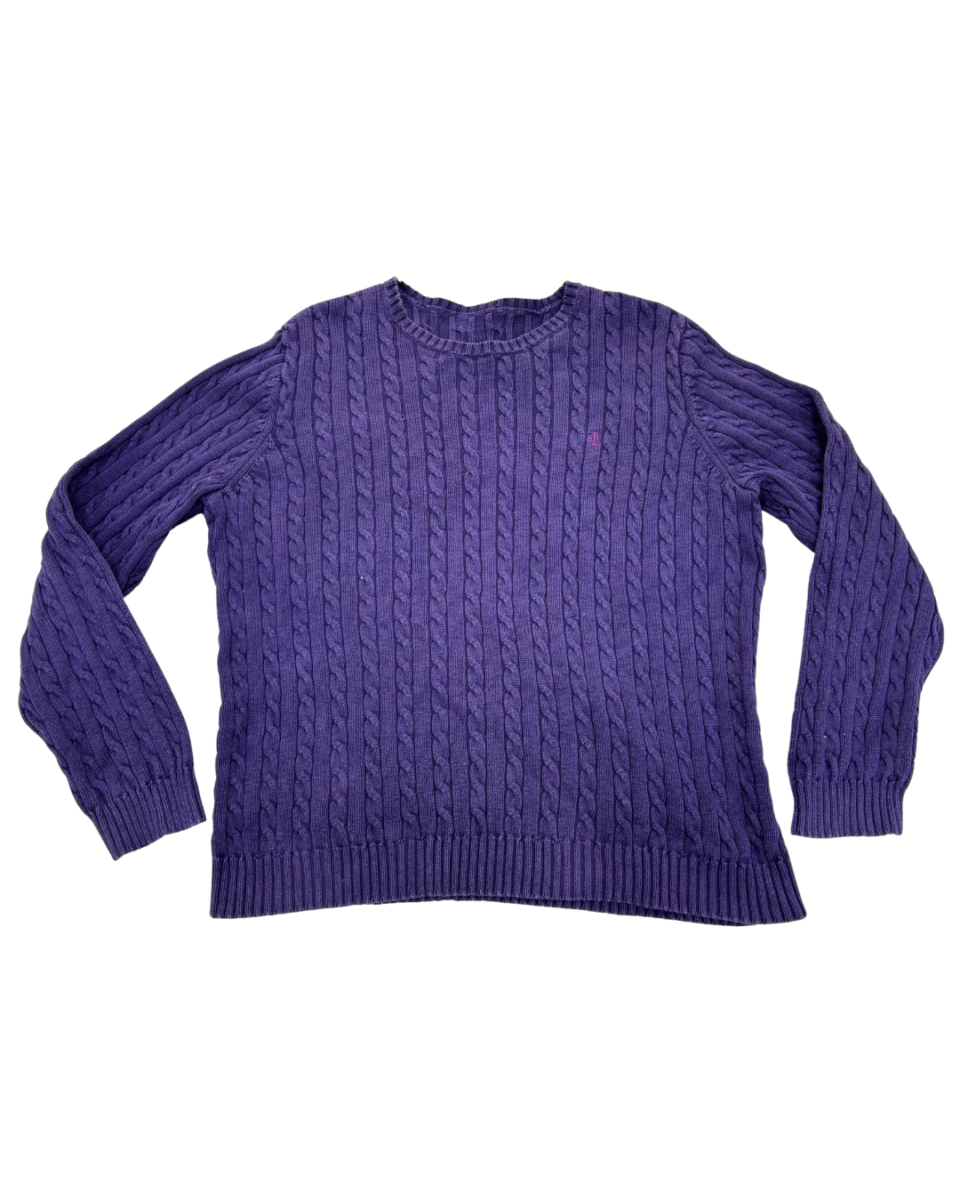 Lauren by Ralph Lauren Cable Knit Purple Sweater - L
