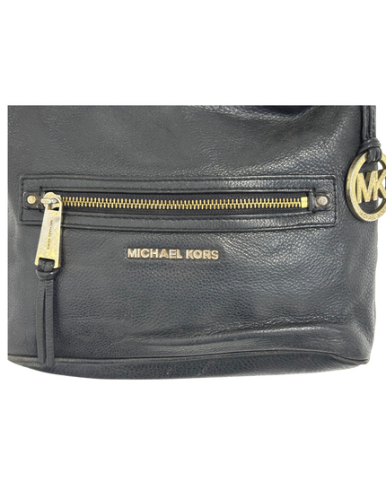 Michael Kors Black Pebbled Leather Small Crossbody Bag