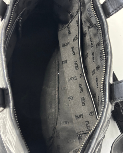 DKNY Tonal Graffiti Print Black Weekender Bag