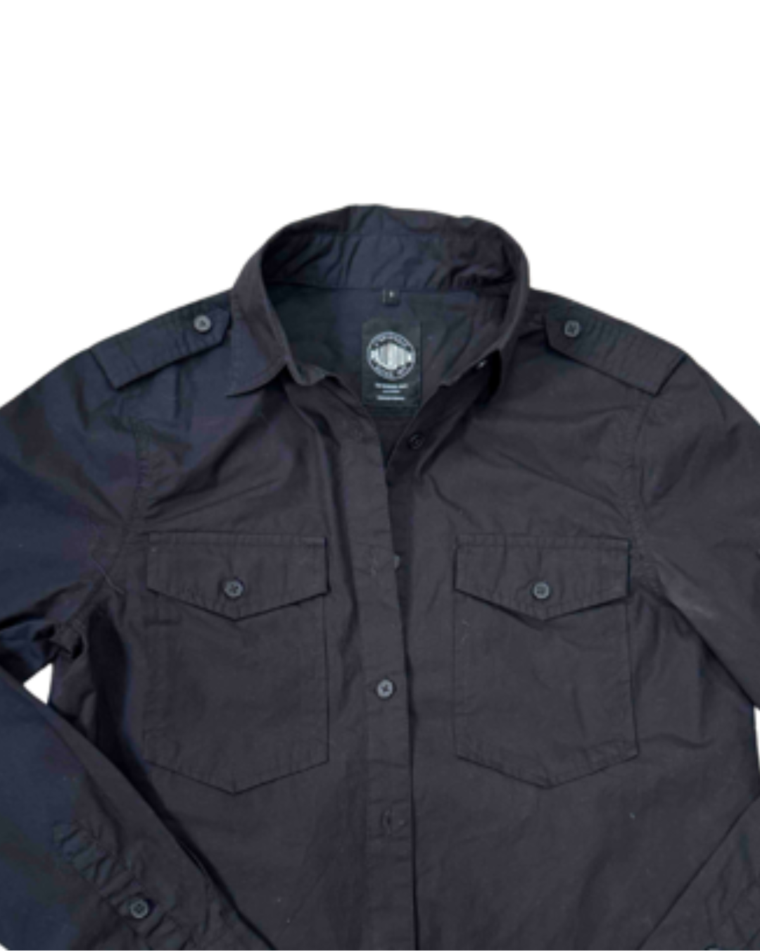 Palladium Utility Military Black Long-Sleeve Button-Up Shirt - XS