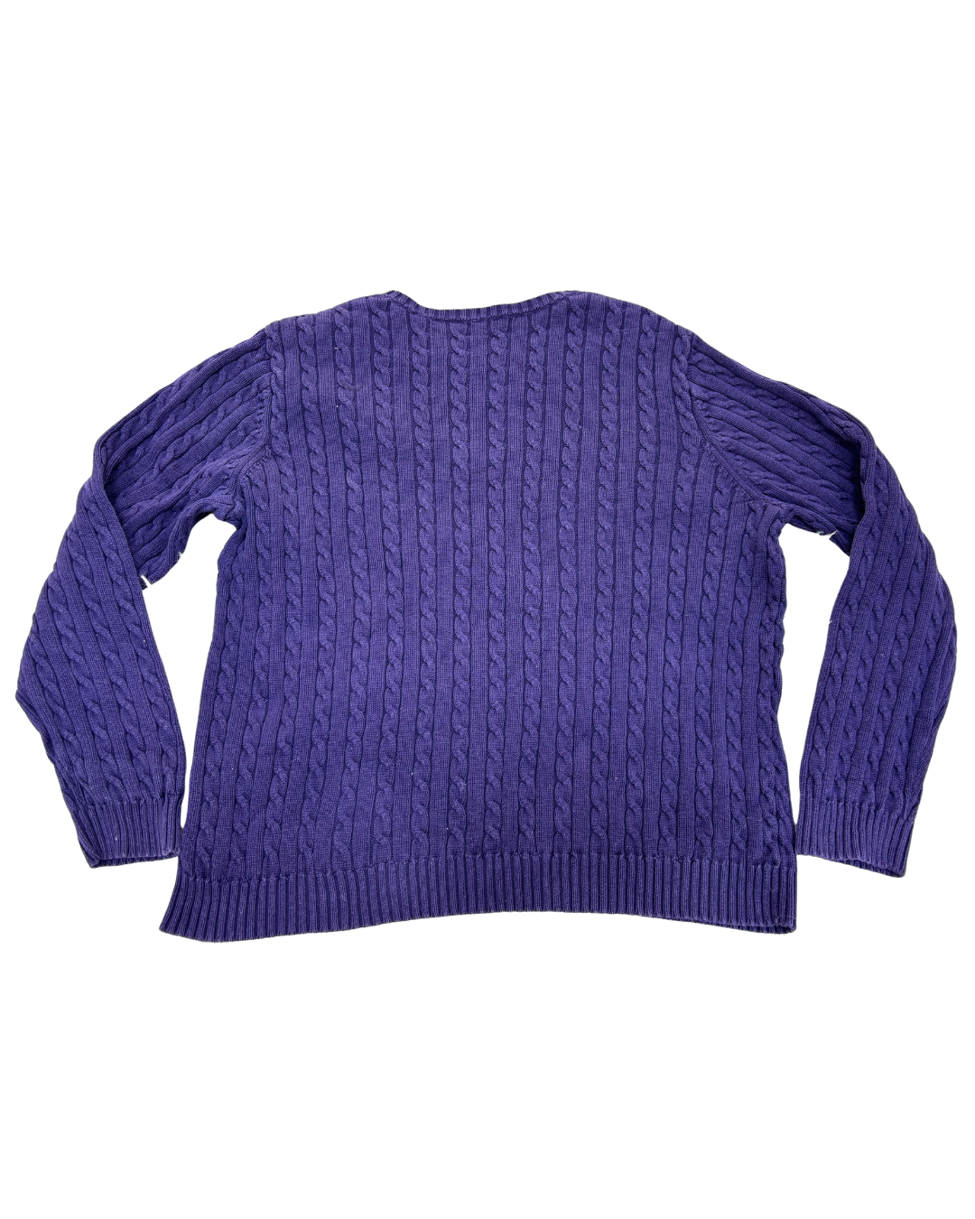 Lauren by Ralph Lauren Cable Knit Purple Sweater - L