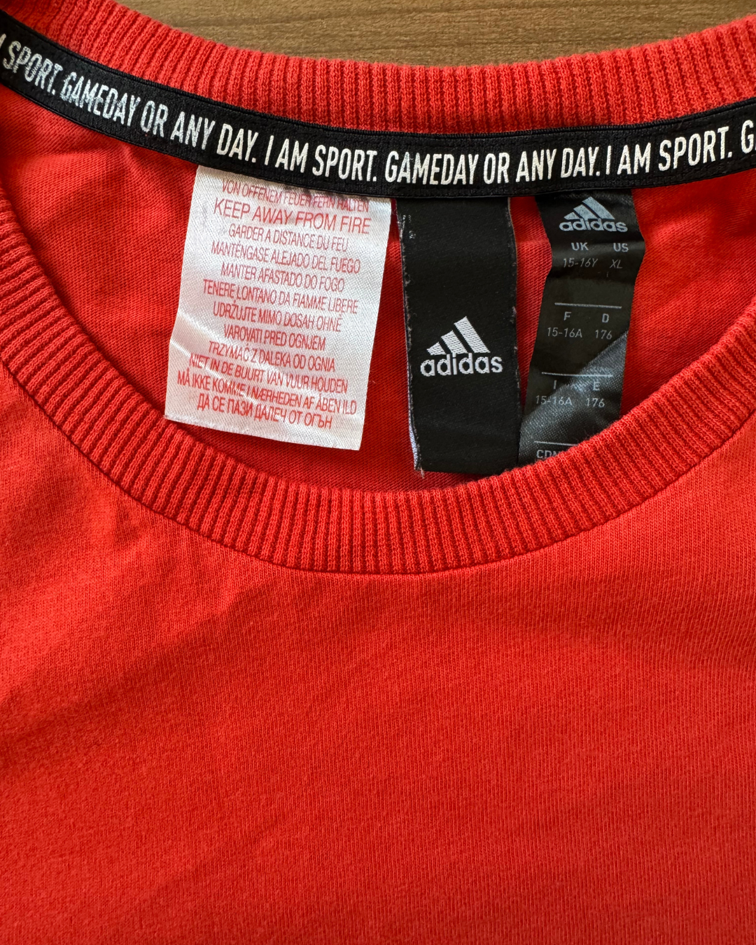 Adidas Game Day Pink/Orange Tee - S