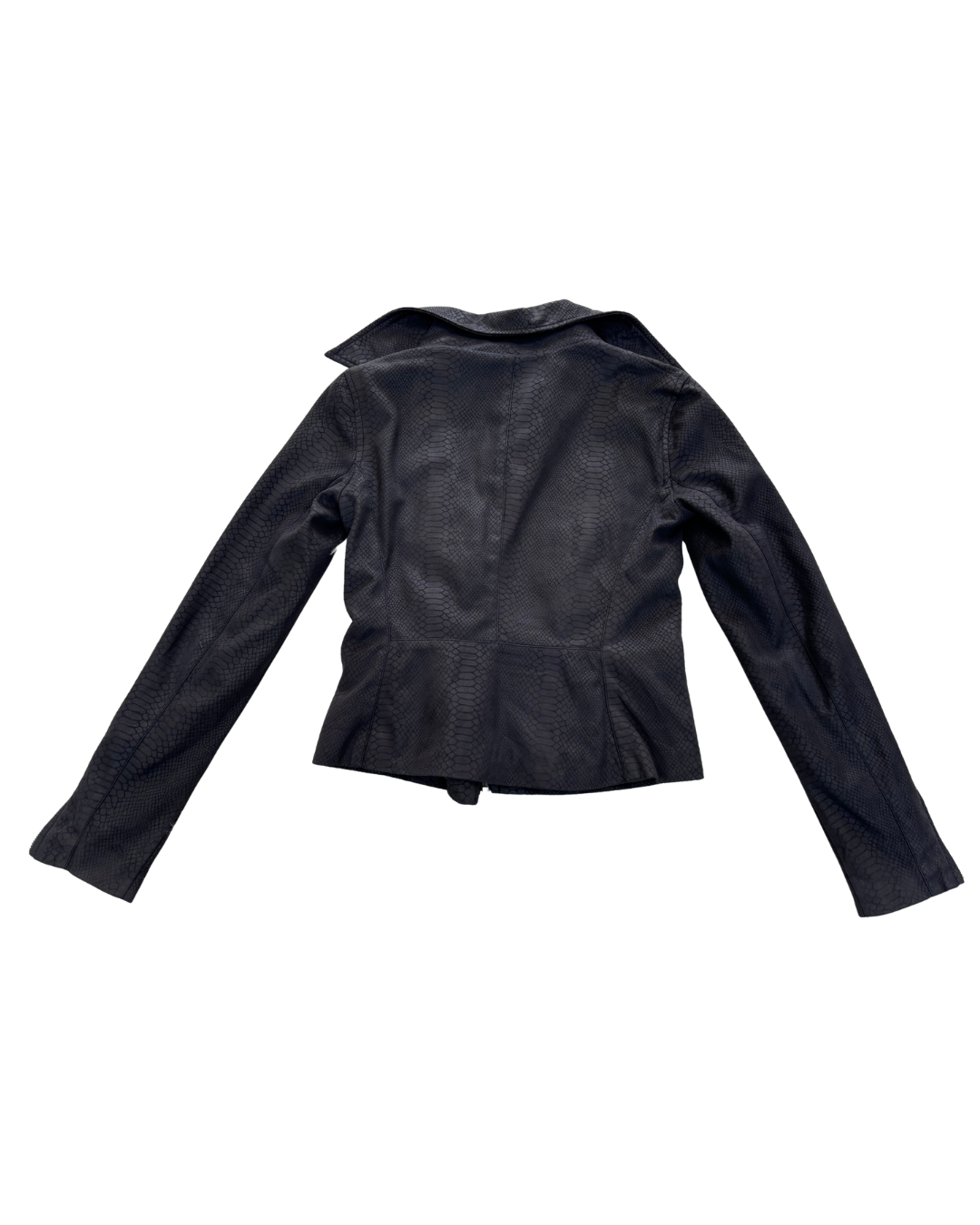 Armani Exchange Textured Black Moto Jacket - XS