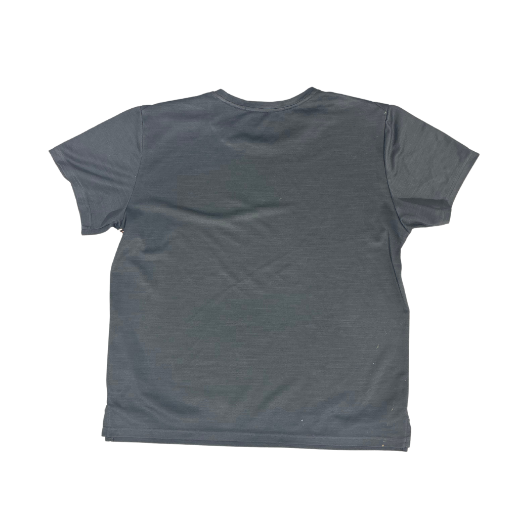Nike Dri-FIT Black Tee with Gradient Swoosh Graphic - L