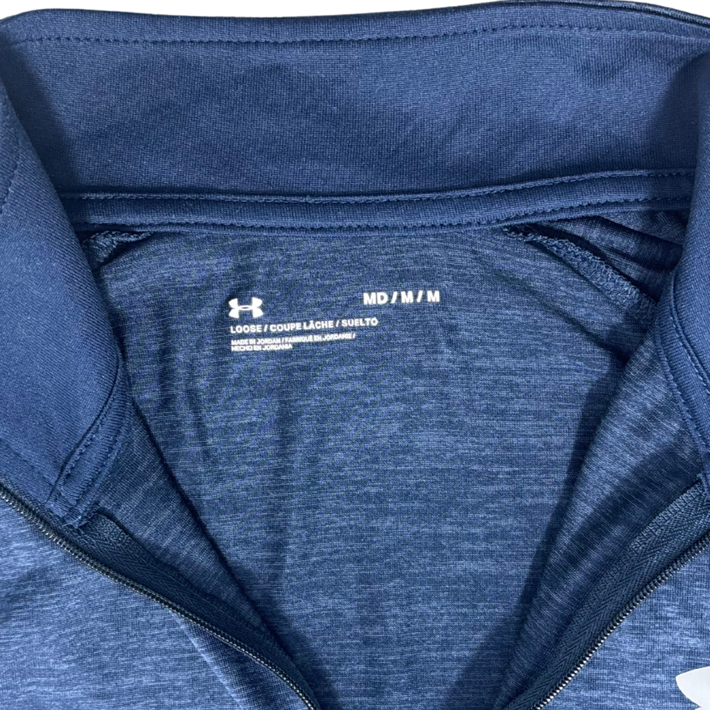 Under Armour Navy Blue Quarter-Zip Performance Pullover - M