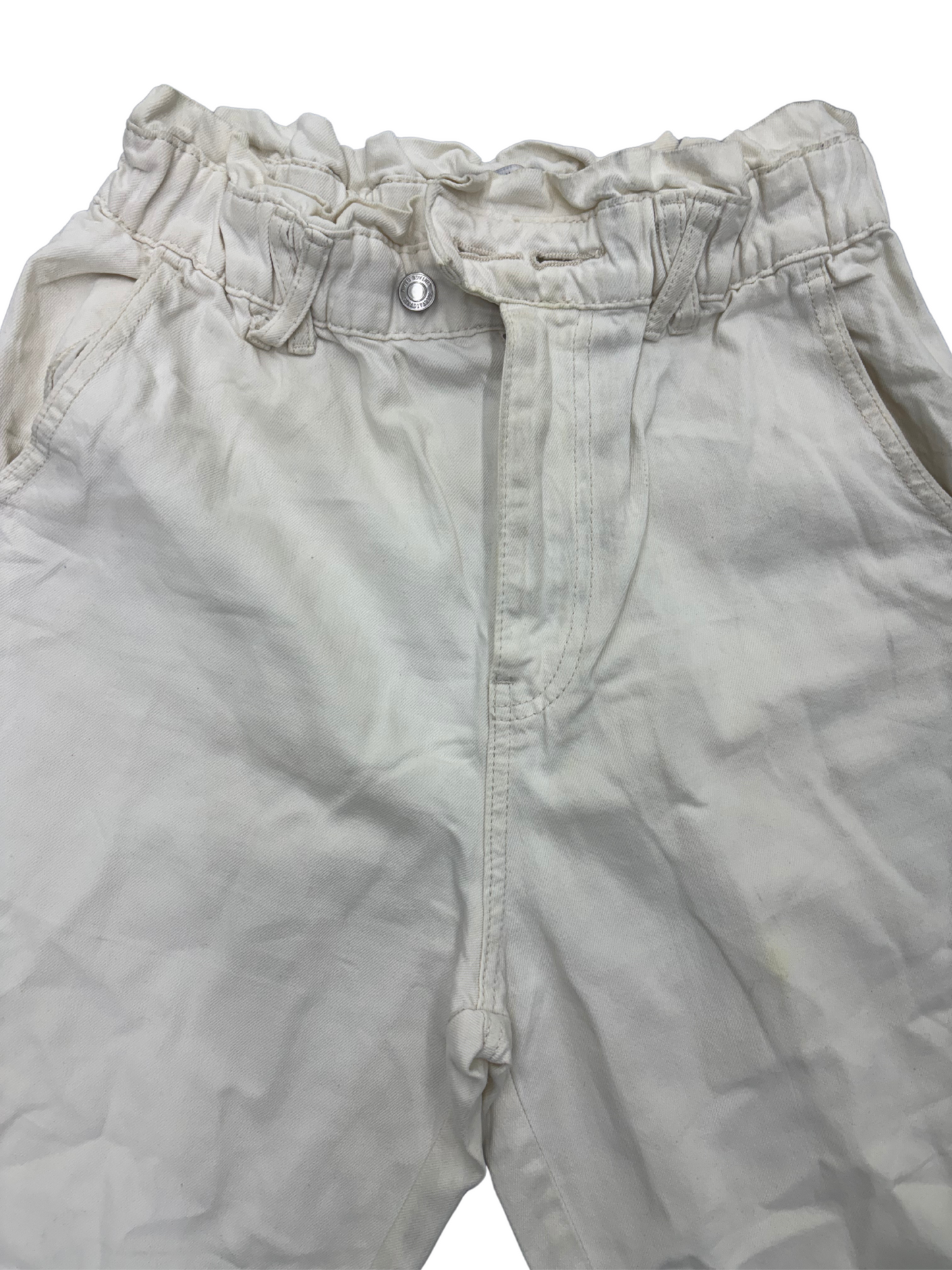 Stradivarius White Jeans - S | Waist: 26