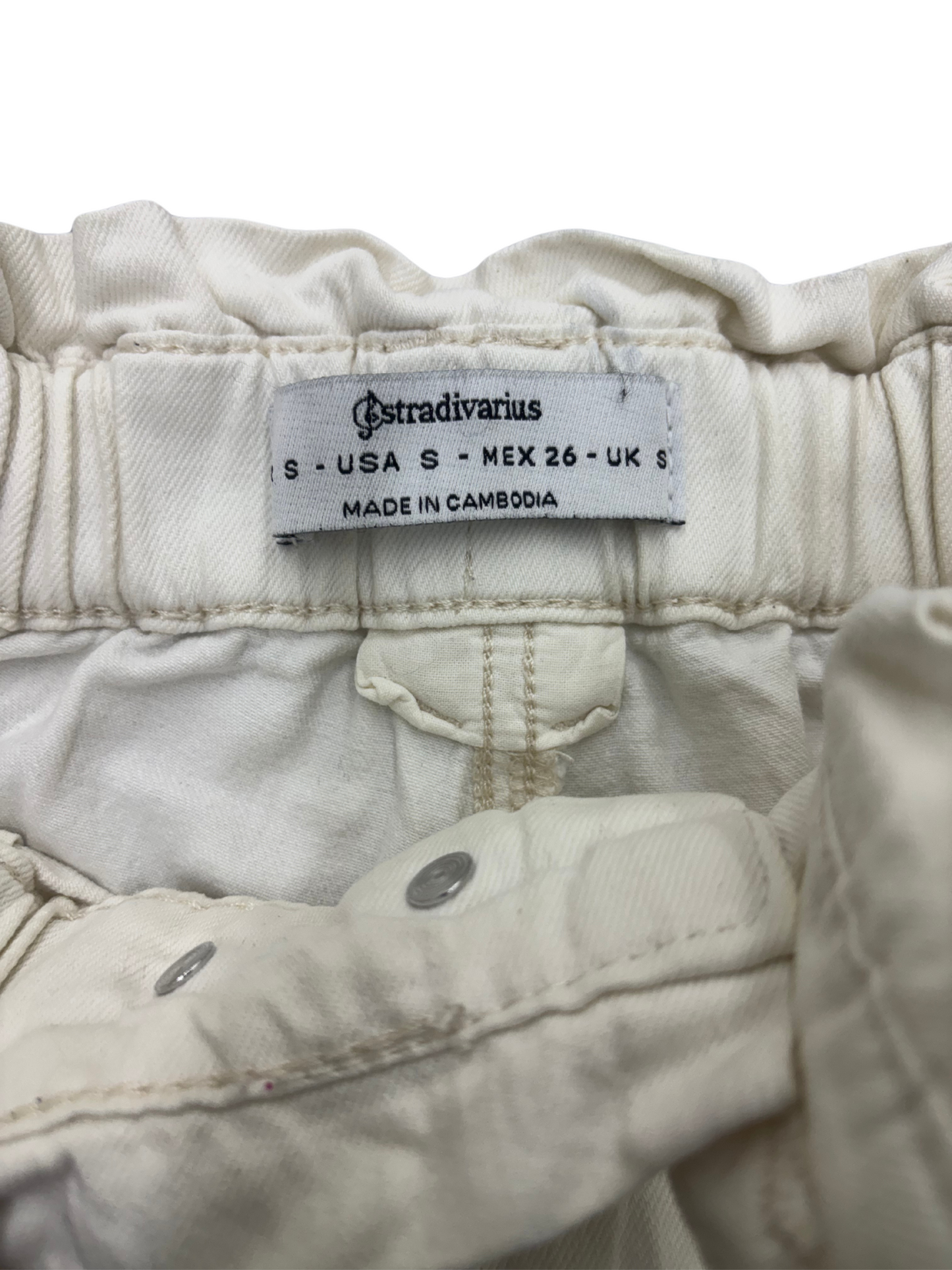 Stradivarius White Jeans - S | Waist: 26