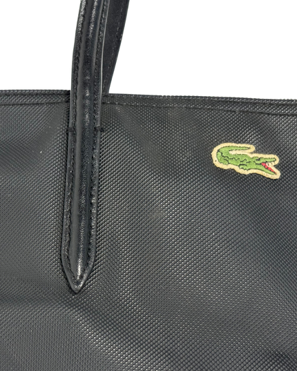 Lacoste Black L.12.12 Concept Textured Piqué Mini Tote Bag
