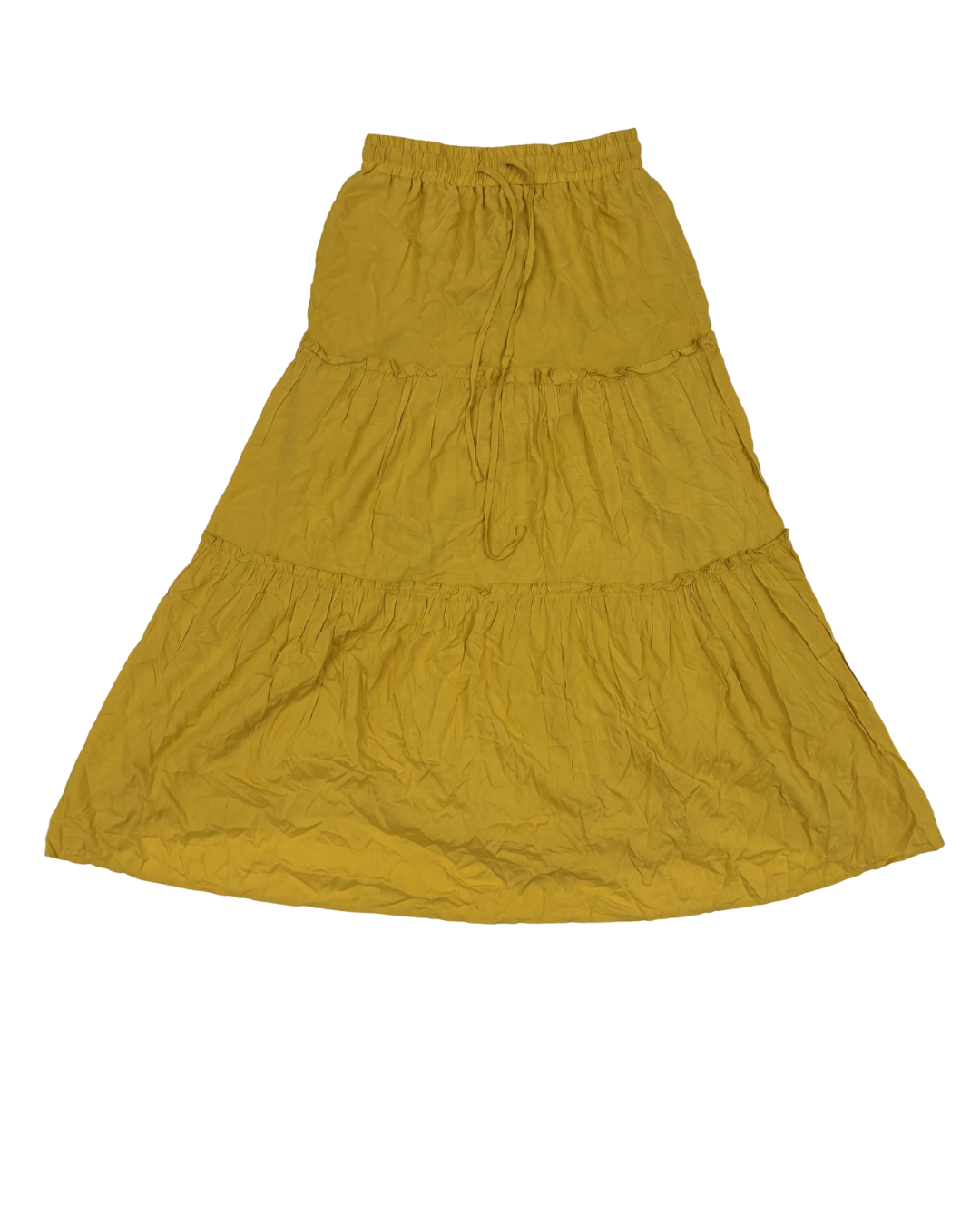Kirundo Mustard Yellow Tiered Boho Maxi Skirt - XS | With Tag