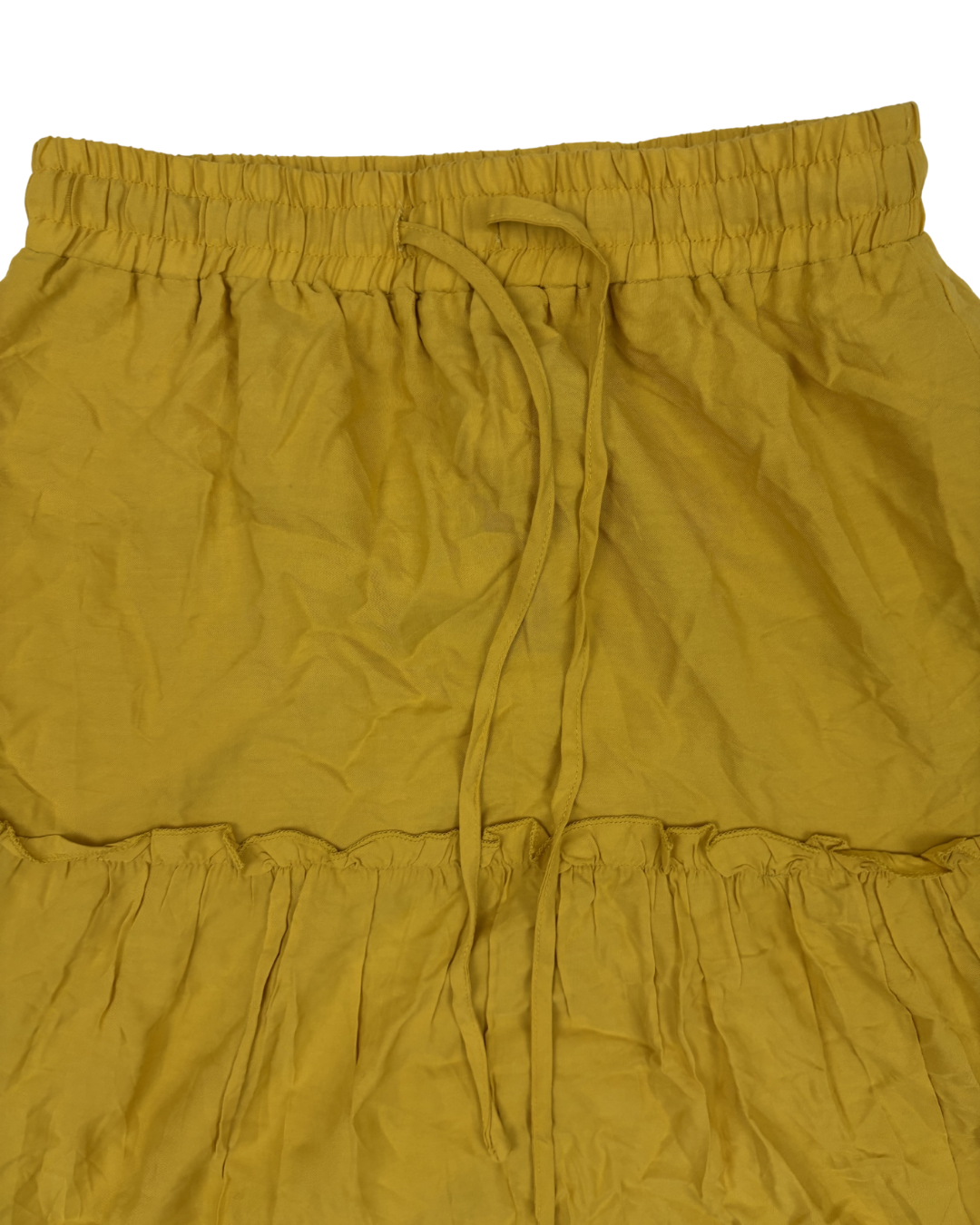 Kirundo Mustard Yellow Tiered Boho Maxi Skirt - XS | With Tag