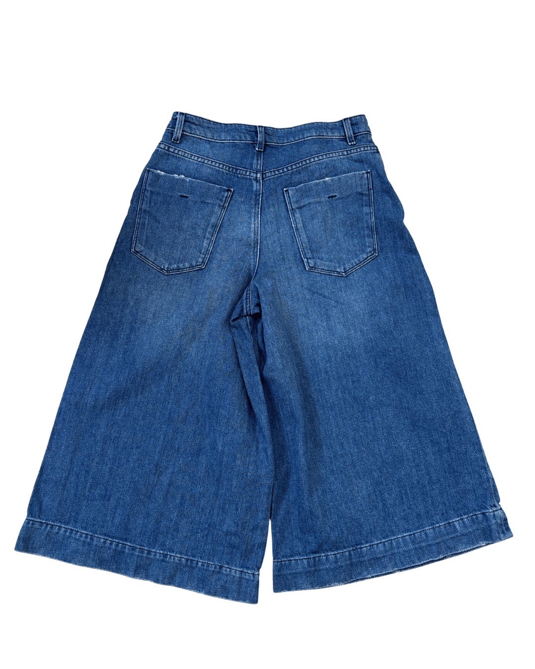 Massimo Dutti Wide-Leg Denim Culottes - XS