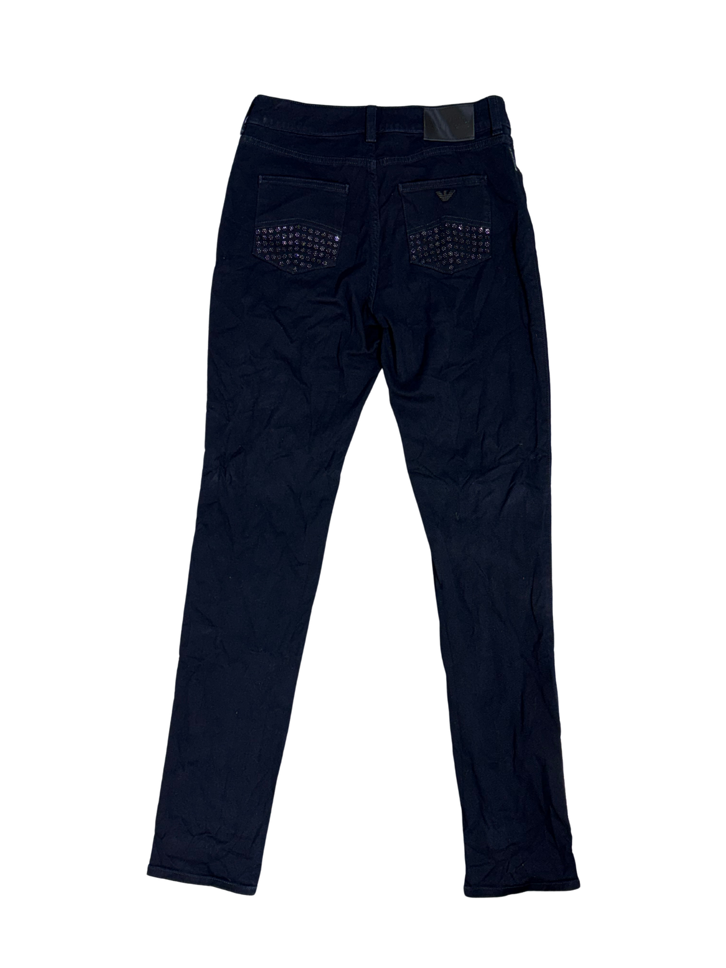 Armani Jeans Black Studded Pocket Denim – Slim Fit - M | Waist 31