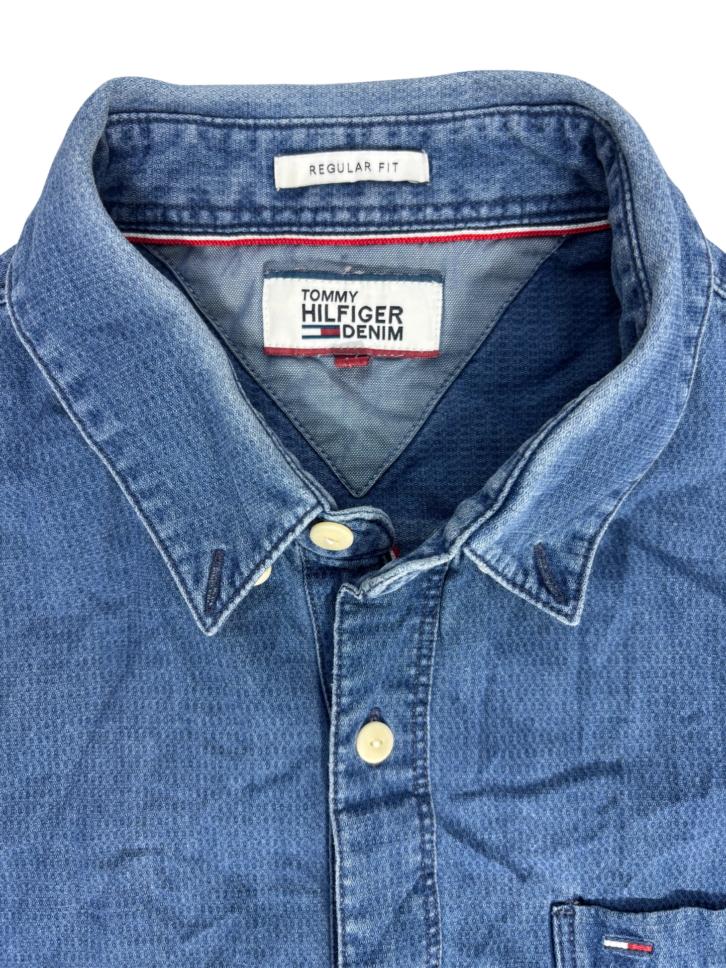 Tommy Hilfiger Denim Blue Button Down Shirt - M