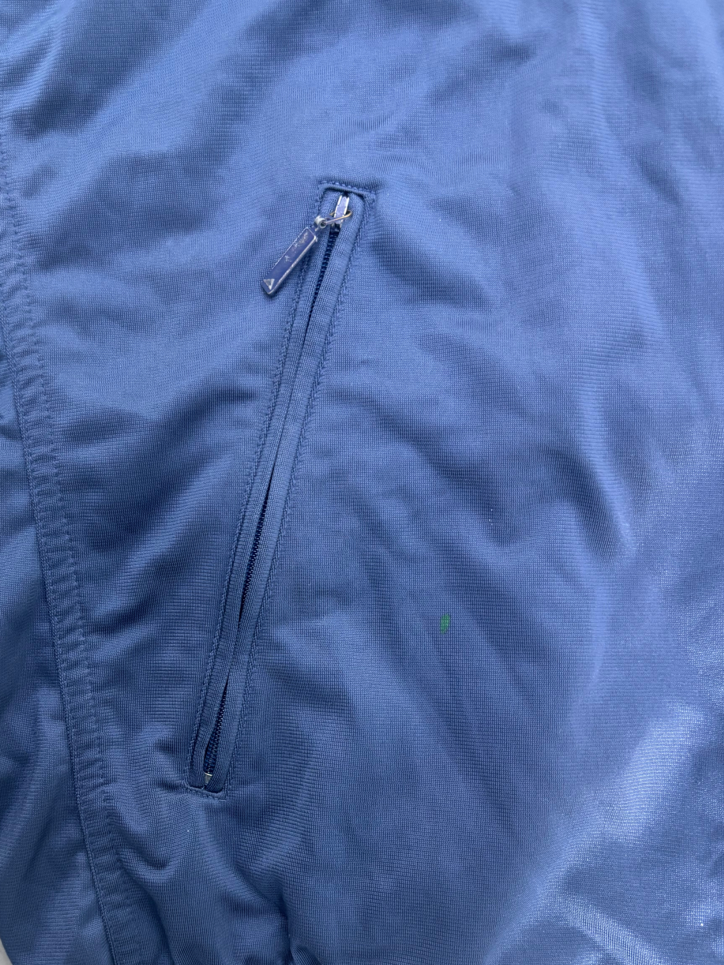 Adidas Navy Blue Track Jacket with White Chest Stripe - XL