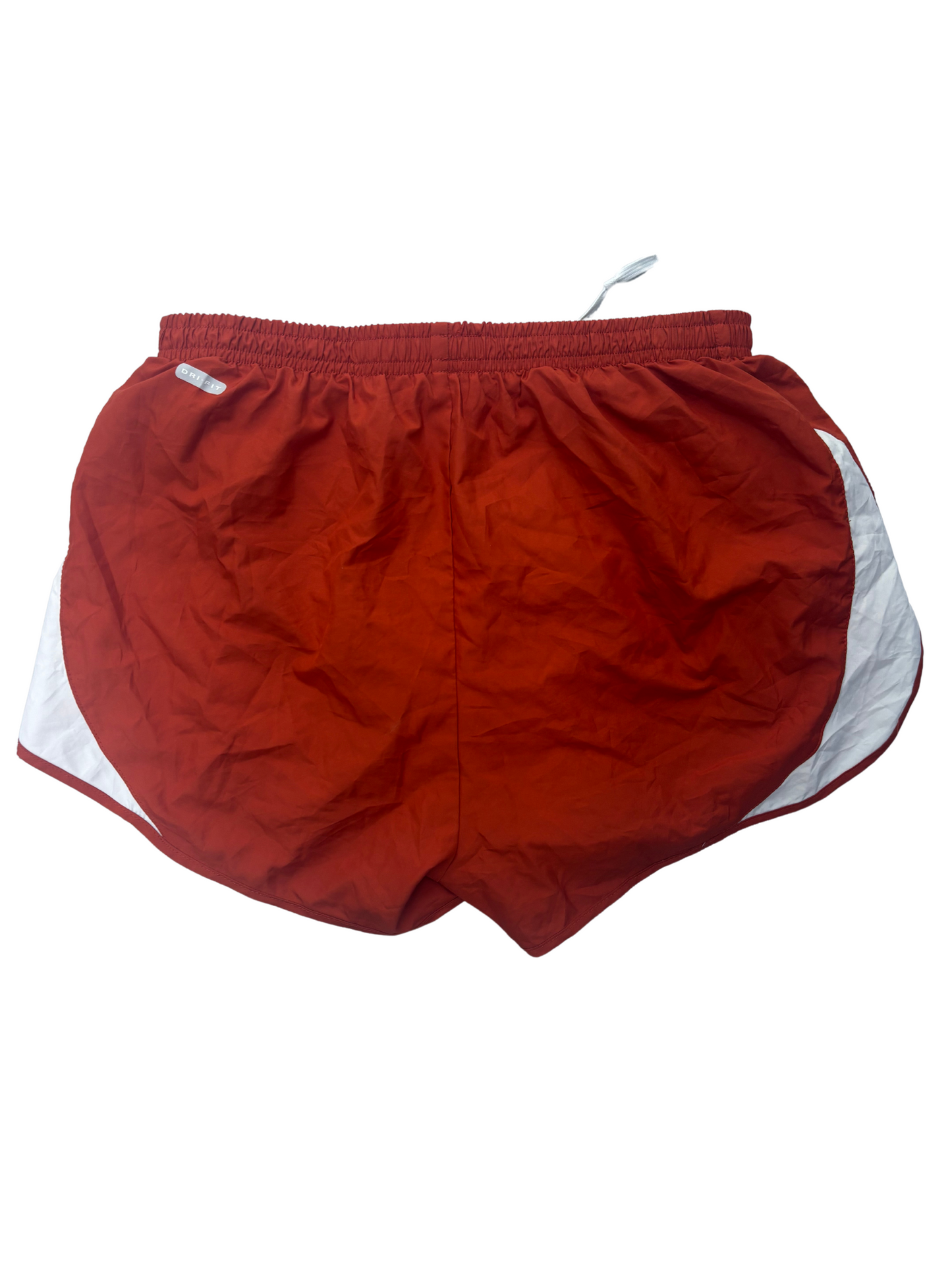 Nike Womens Orange-White Drawstring Shorts - S