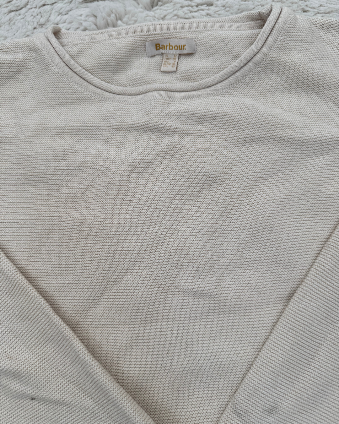 Barbour Off-White Sweater - M