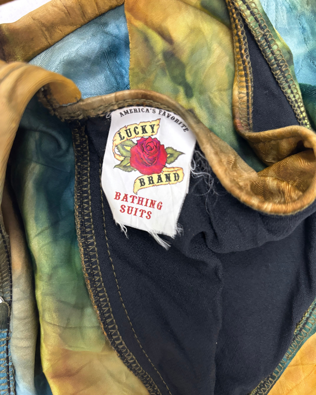 Lucky Brand Swim Tie-Dye Ruffle Strap Cami Top - XXS