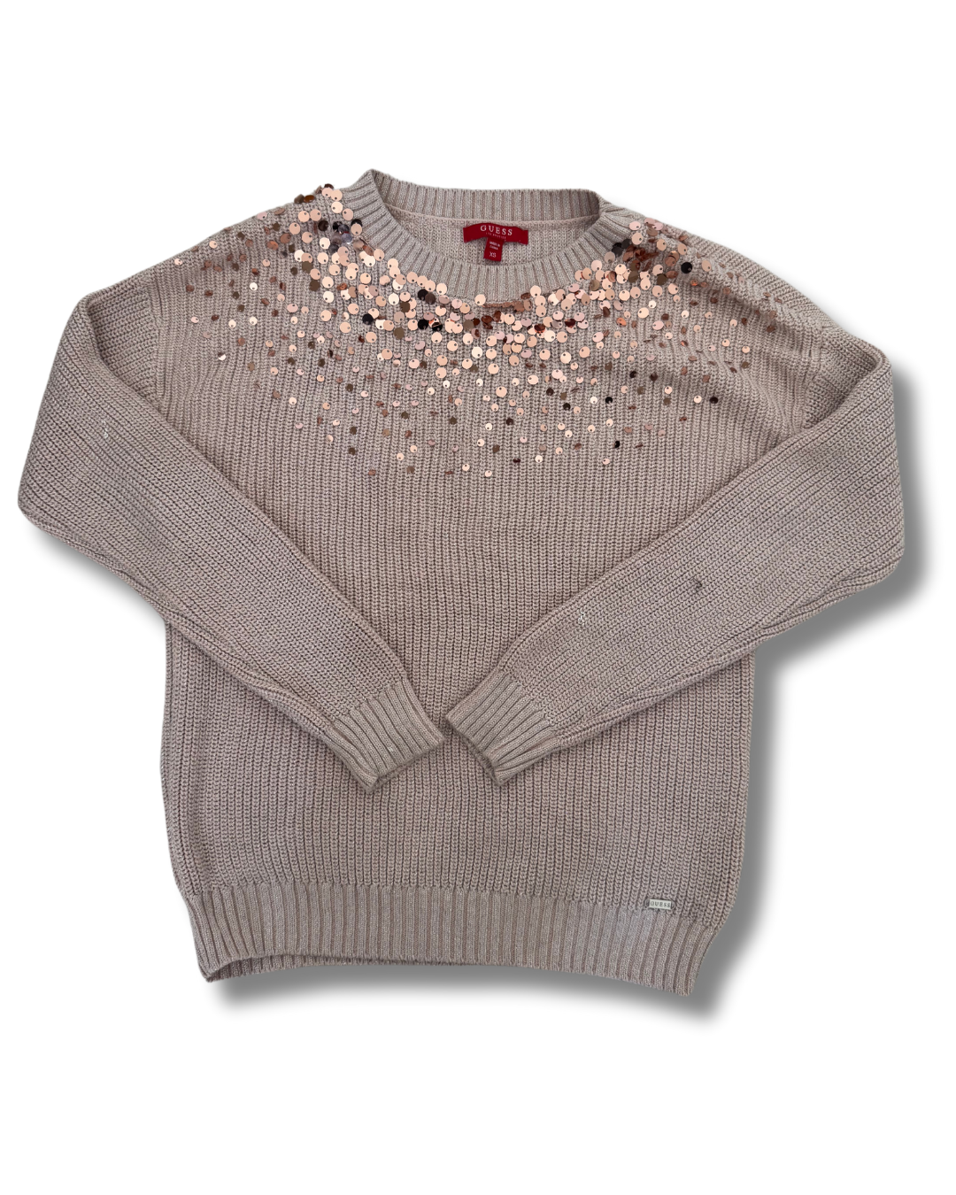 Guess Light Pink Decoration Sweater - S