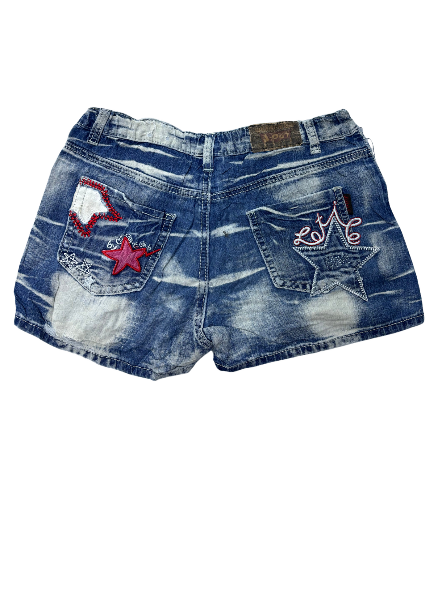 J:007 Women Denim Vintage Shorts - S | Waist: 26