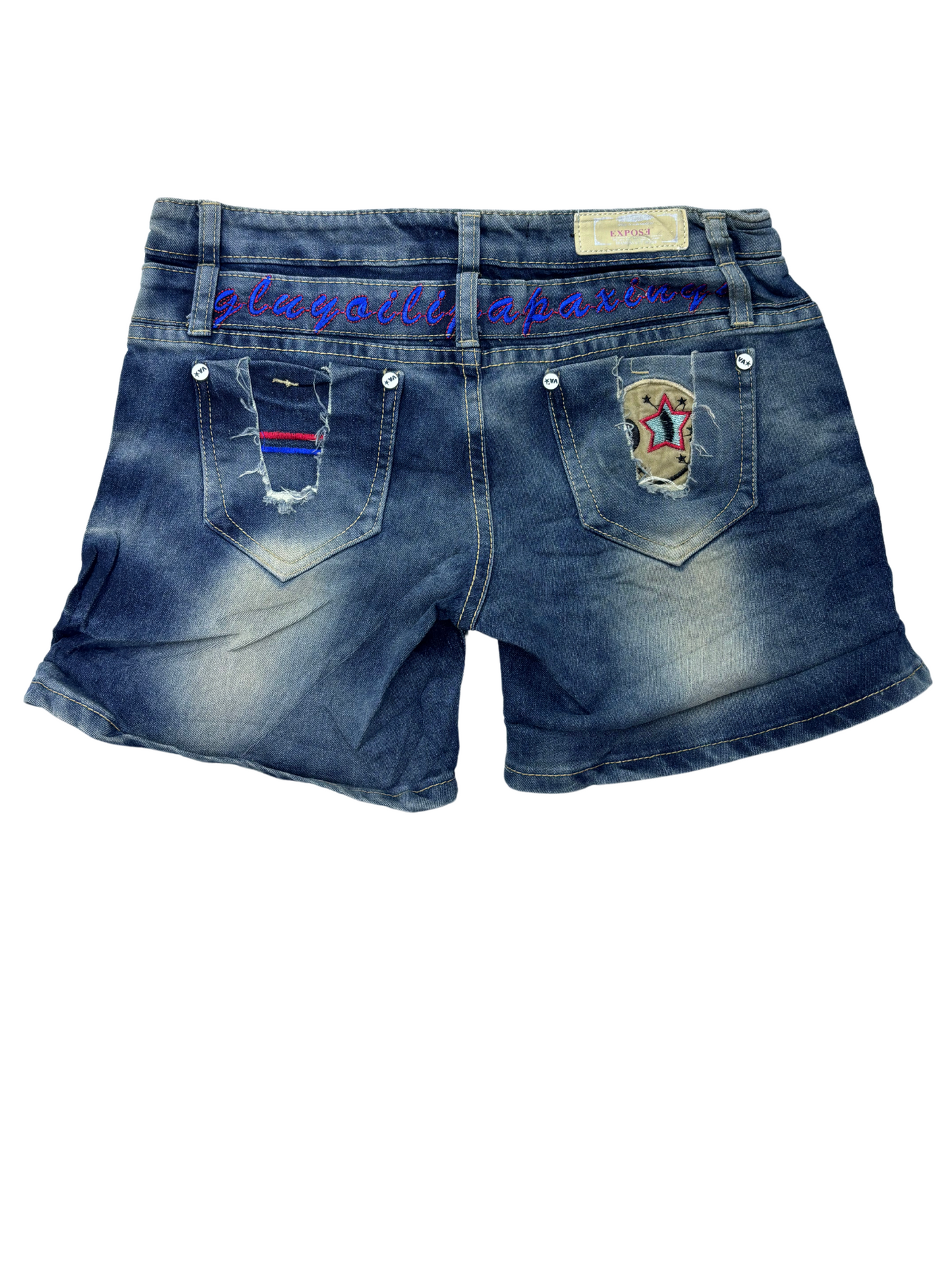 Expose Women Denim Shorts - M | Waist: 28