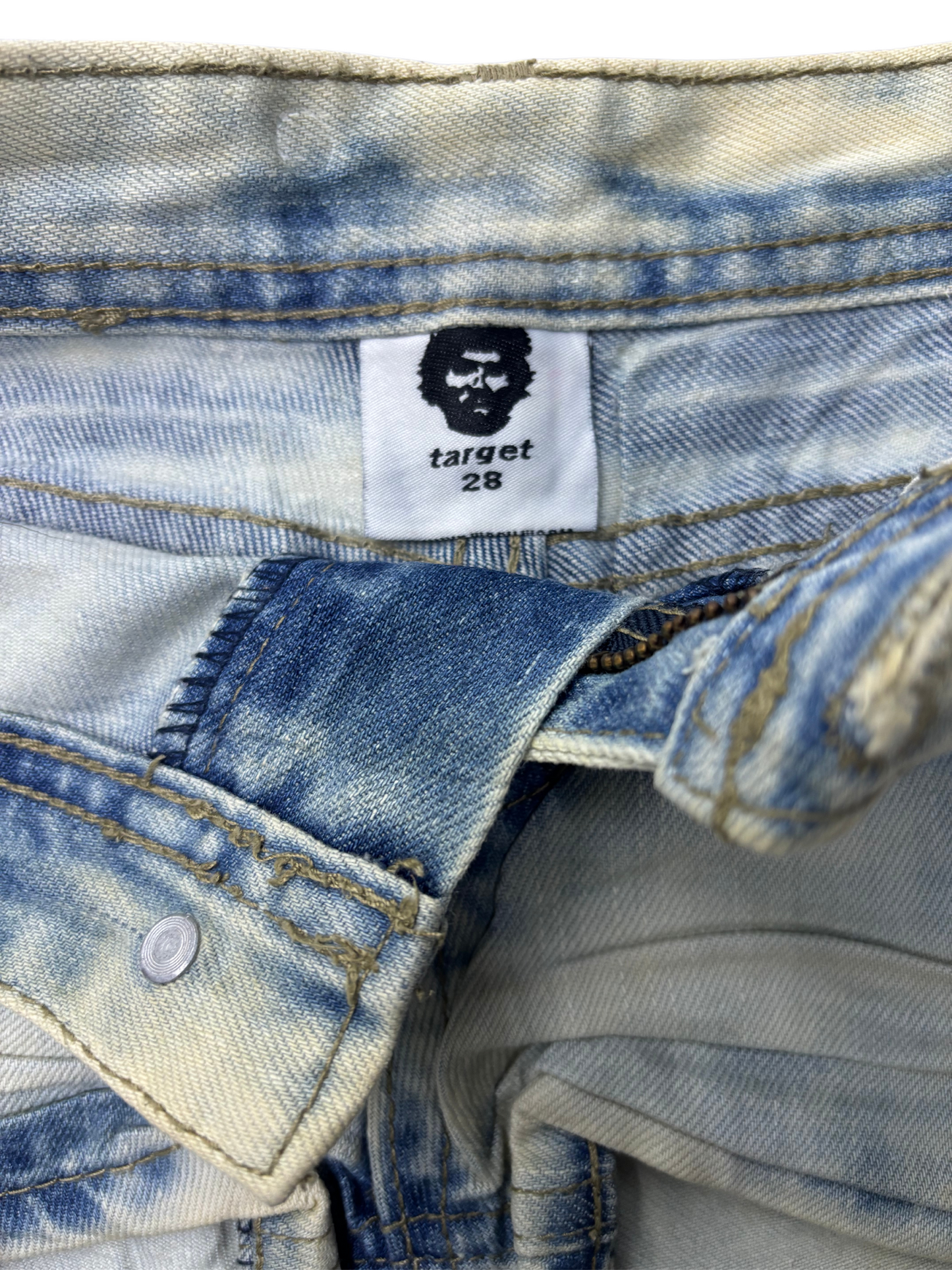Target Women Denim Vintage Shorts - L | Waist: 30