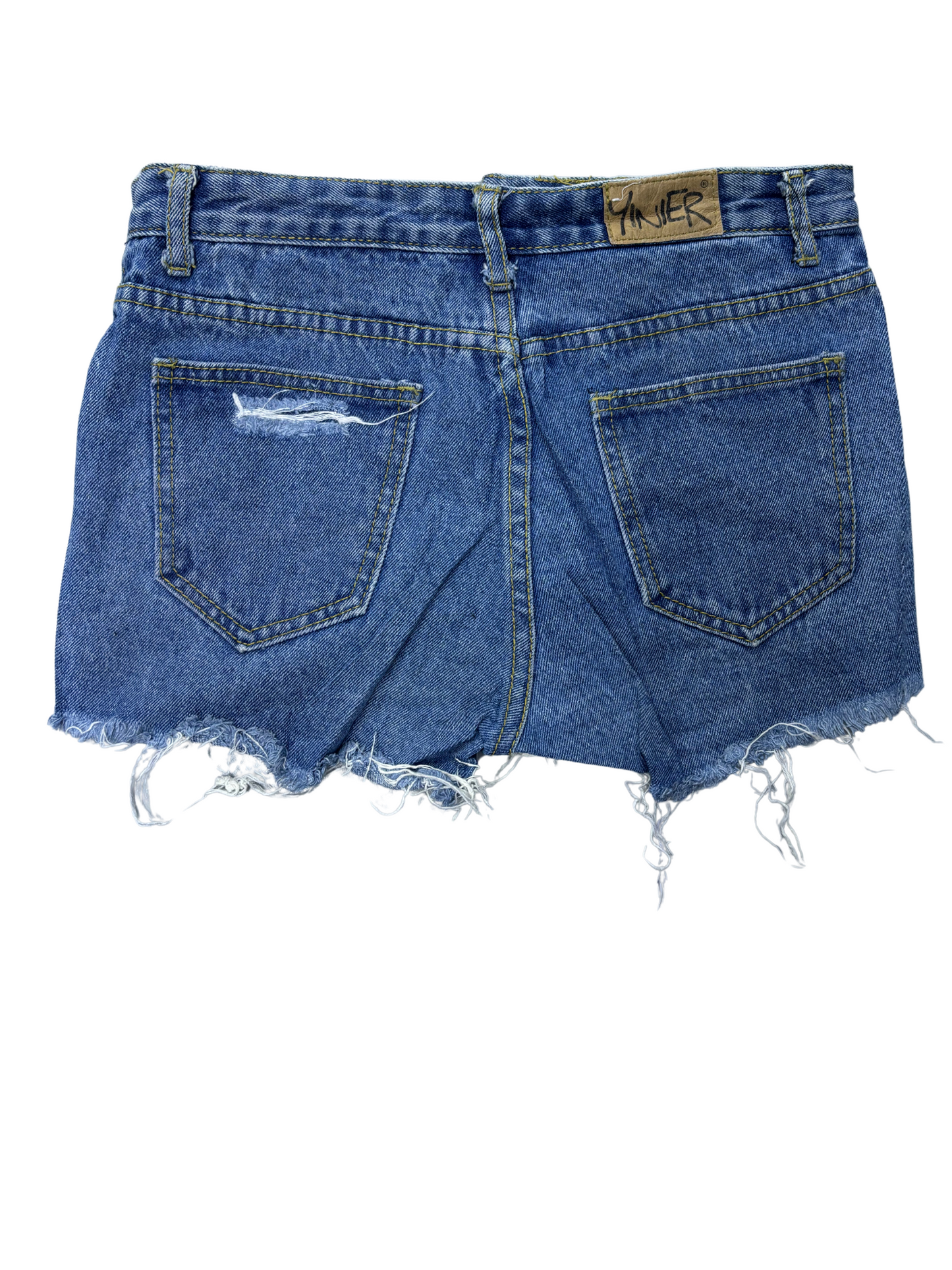 Yiner Women Denim Shorts - S | Waist: 26