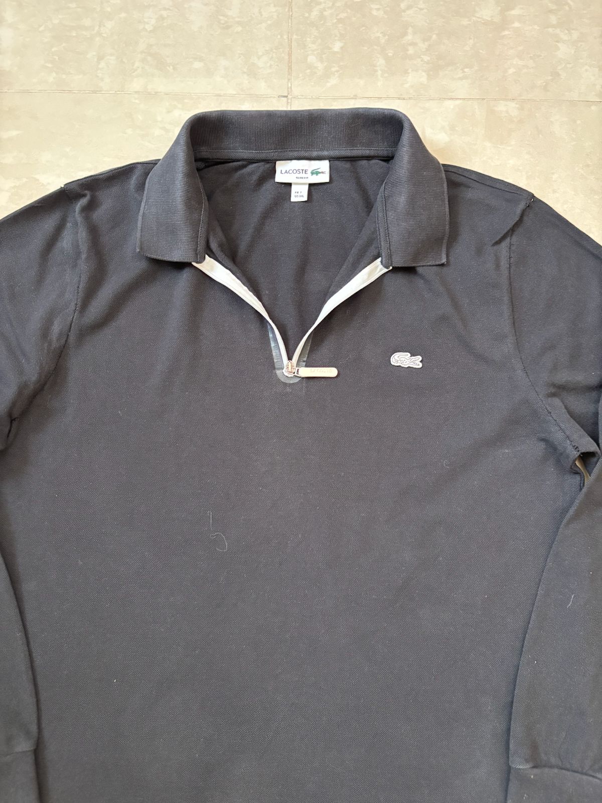 Lacoste Rugby Long Sleeve Black T-Shirt - M