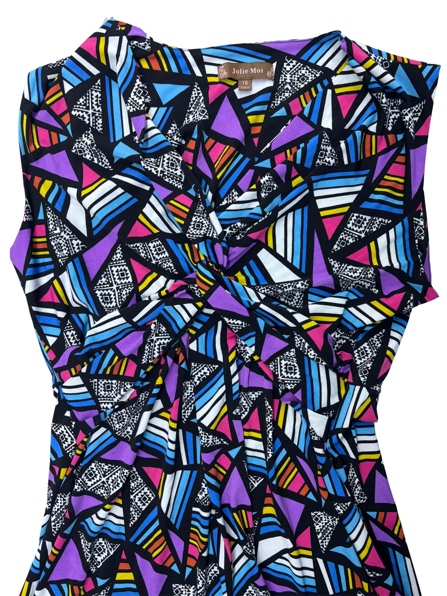 Jolie Moi Geometric Print Maxi Dress