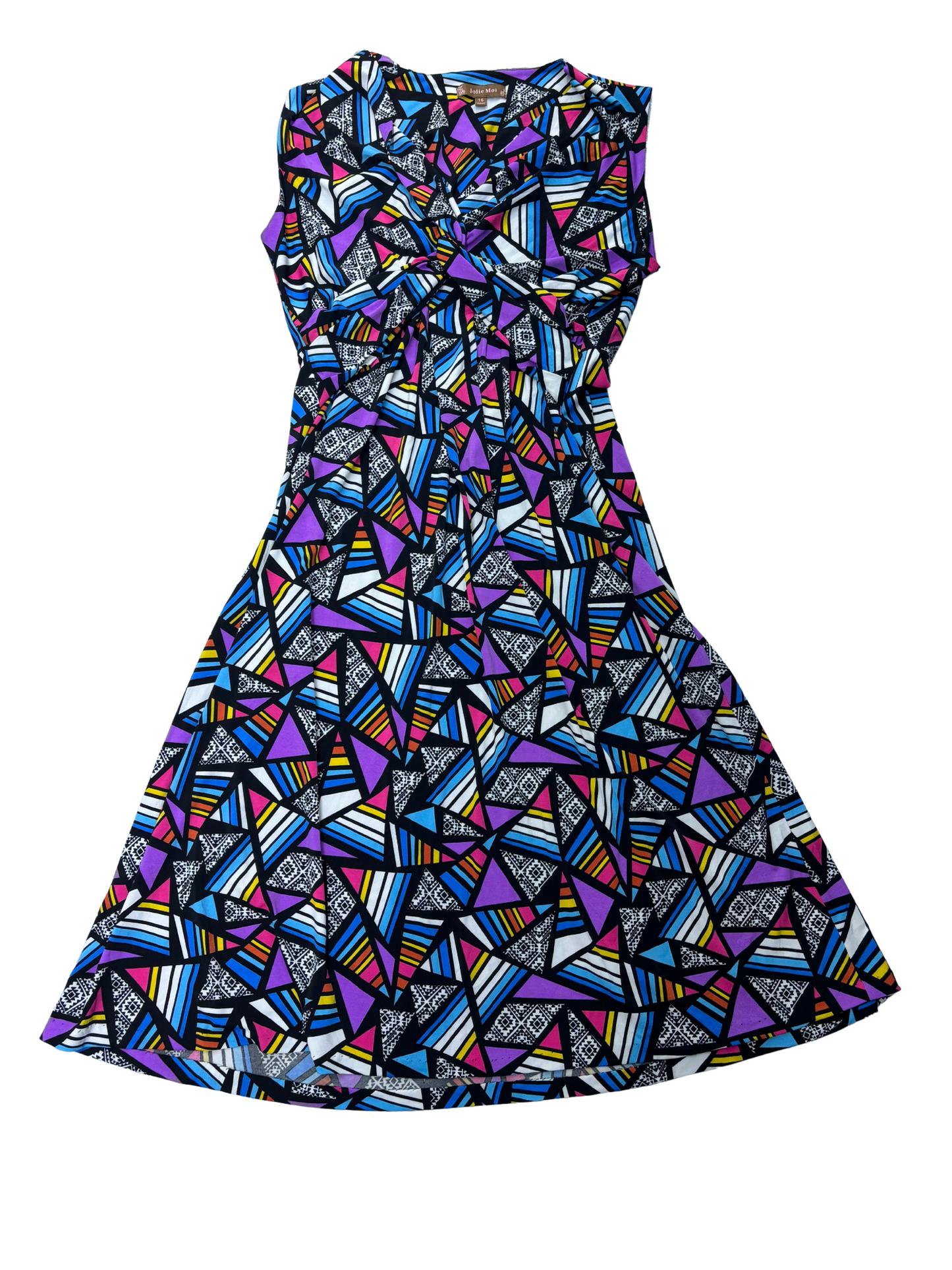Jolie Moi Geometric Print Maxi Dress