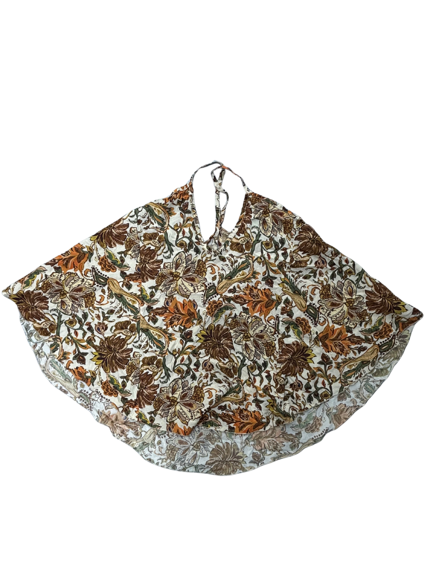 Linen Floral Print Cami Top - XL